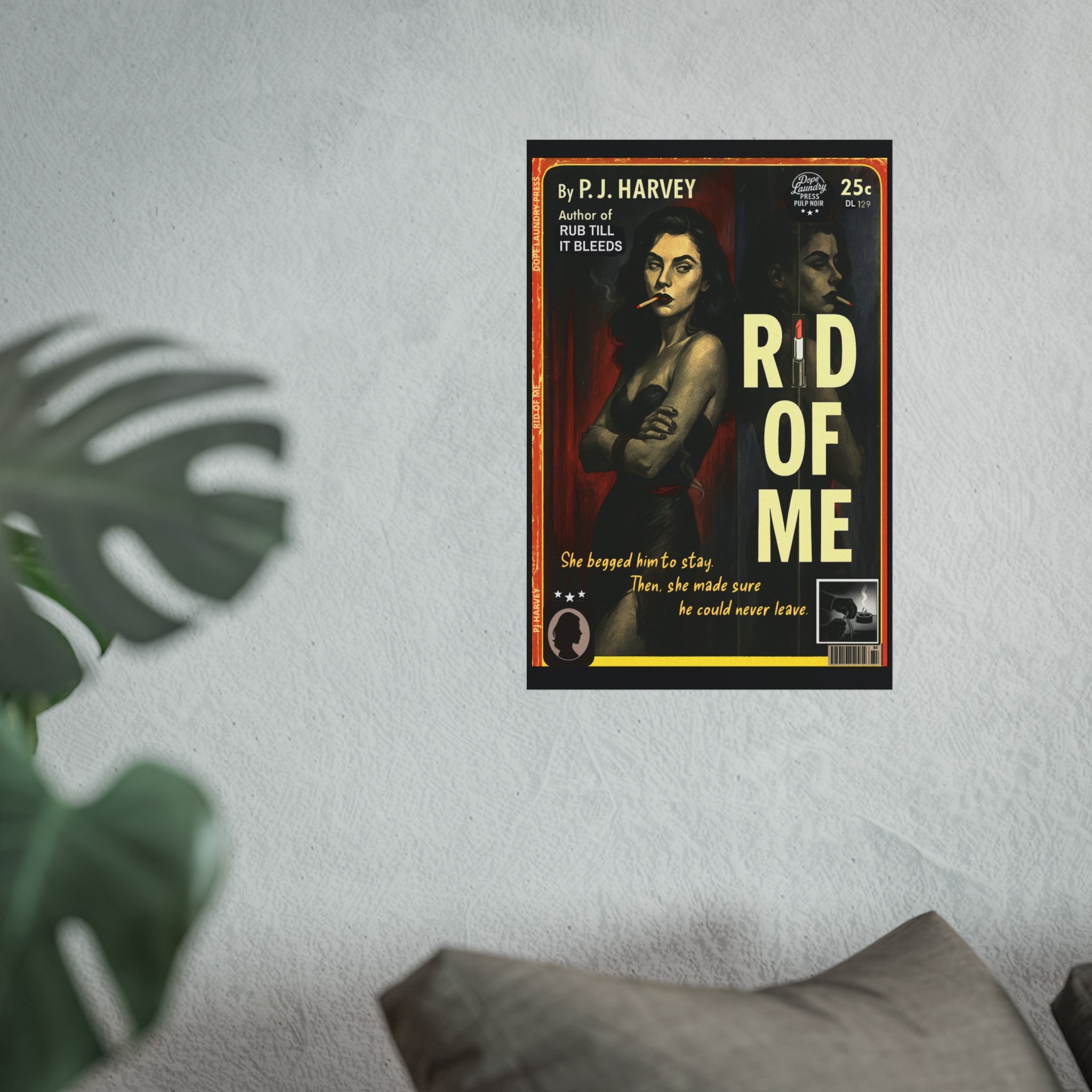 PJ Harvey - Rid of Me Pulp-Noir Book Cover Inspired Art Poster