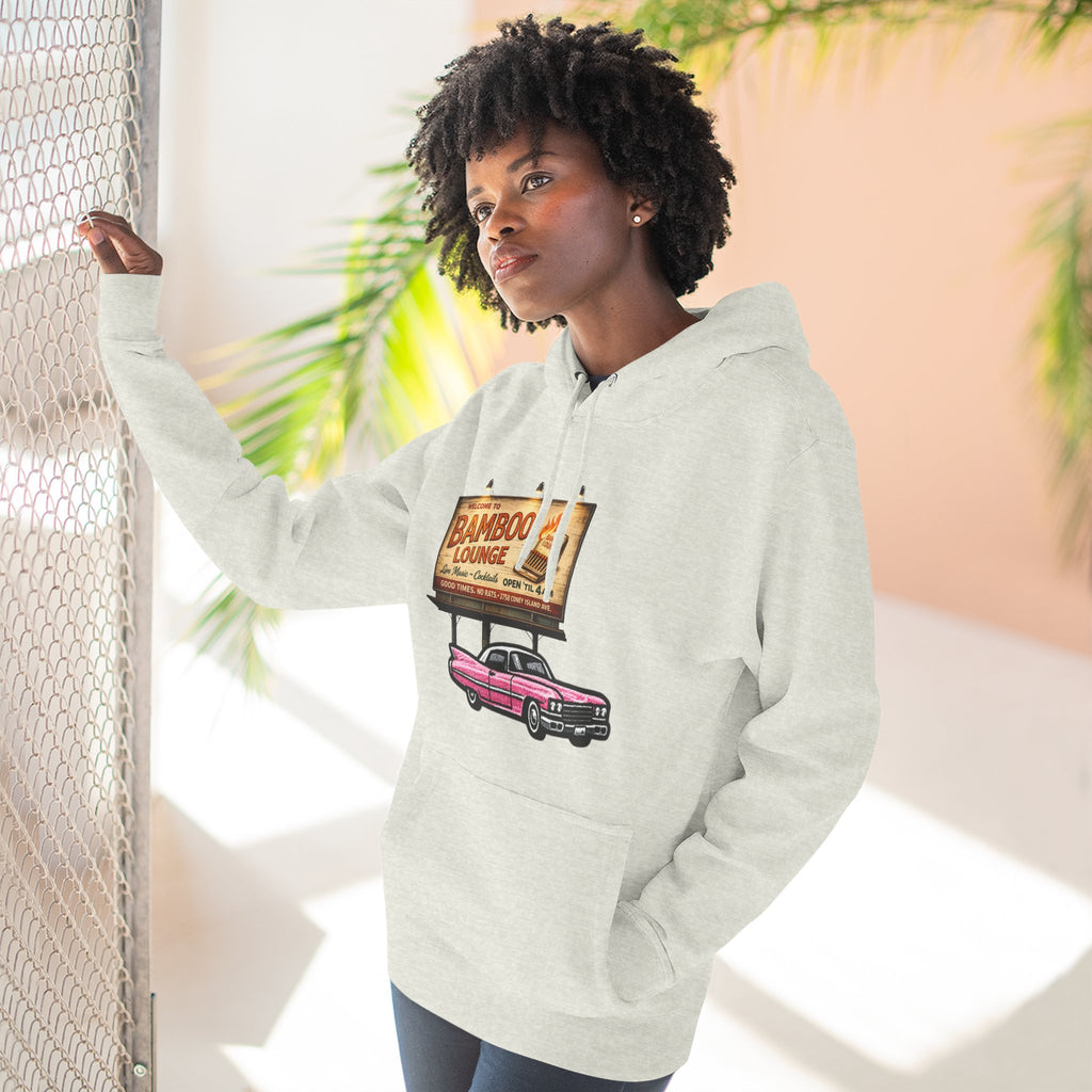 Bamboo Lounge Three-Panel Fleece Hoodie — Bamboo Lounge Graphic Pullover