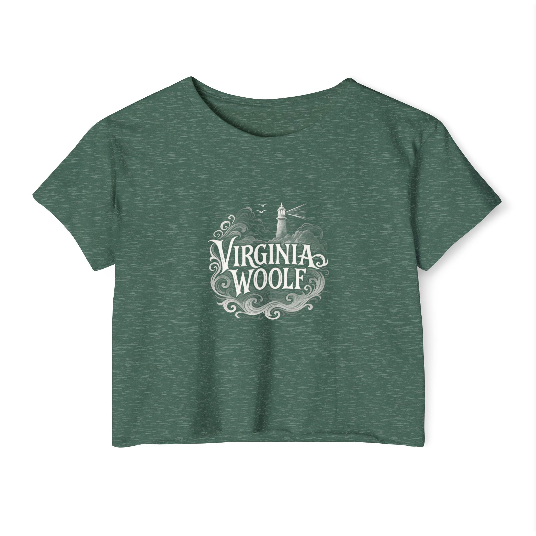 Virginia Woolf Nautical Festival Crop Top — Women's Literary Graphic