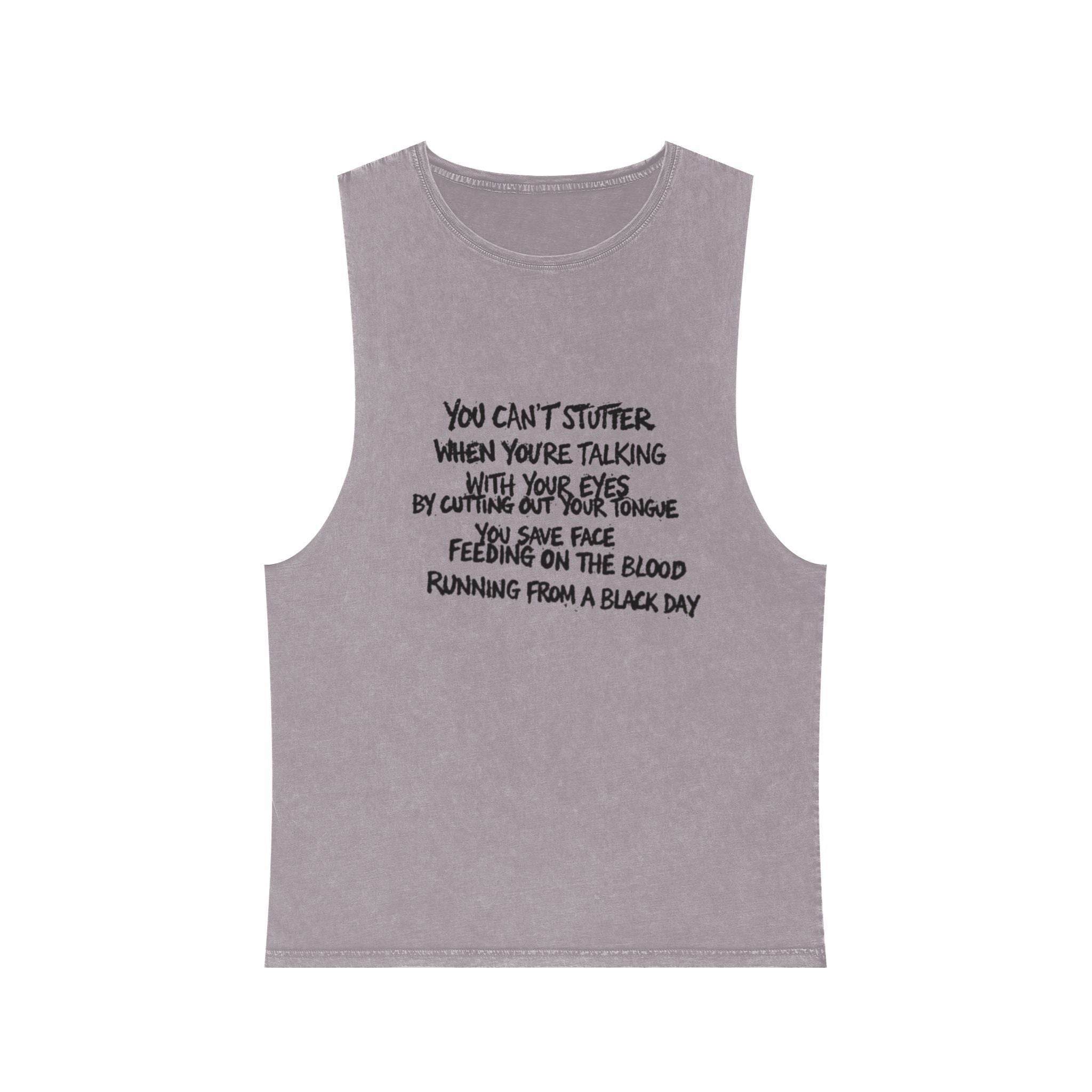 Black Rain Stonewash Muscle Tee — Stonewash Tank Top