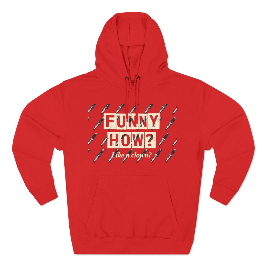 Funny How? Three-Panel Fleece Hoodie — Graphic Pullover (Shine Box)