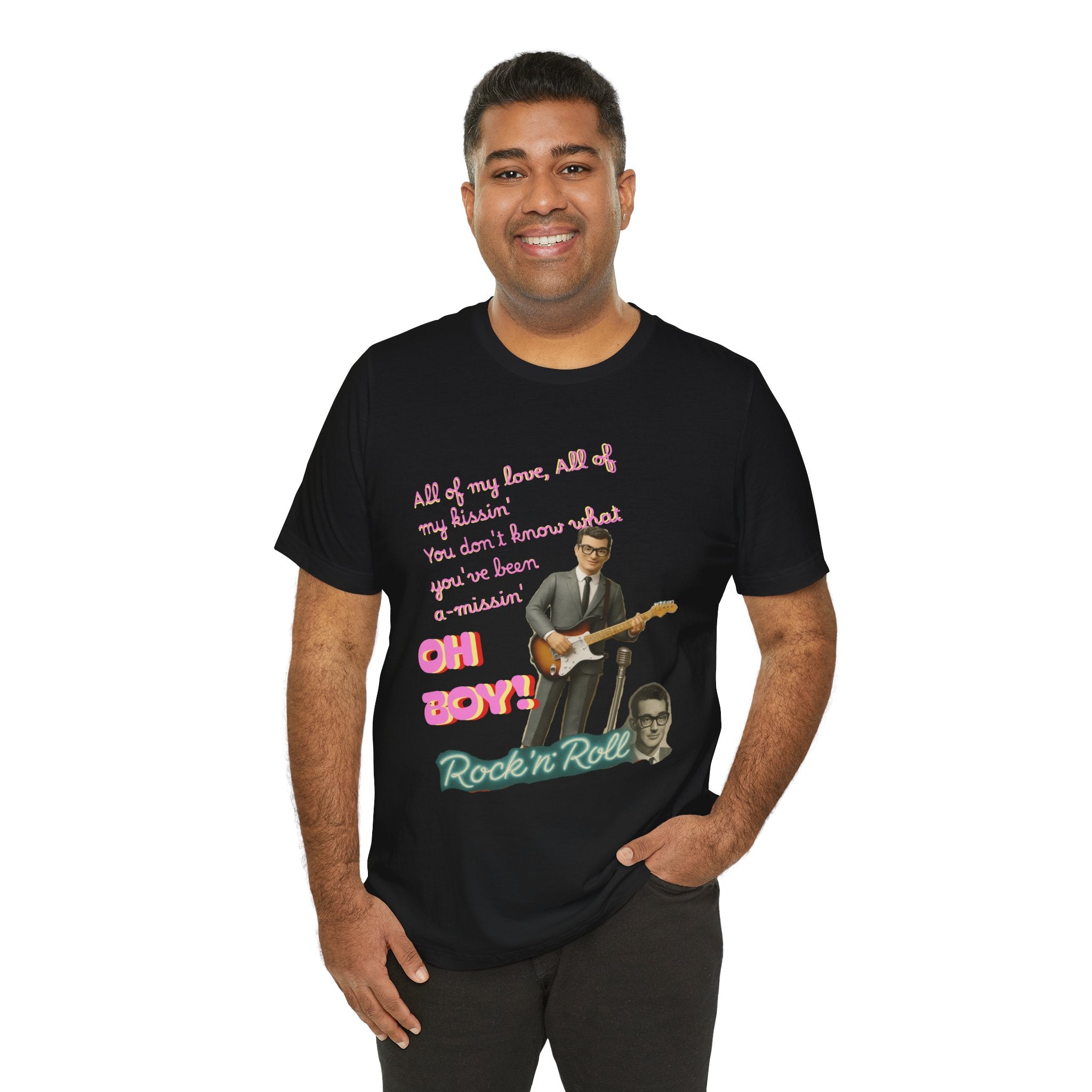 Buddy Holly - Rock n' Roll Legends Retro Music T-Shirt, unisex tee