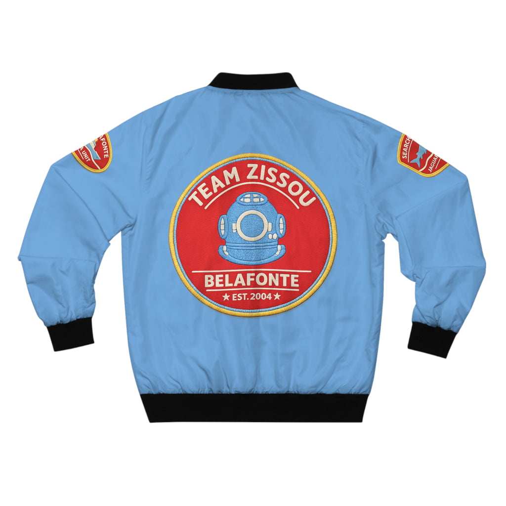 Team Zissou Bomber Jacket — 'Team Zissou Belafonte' Light Blue Bomber