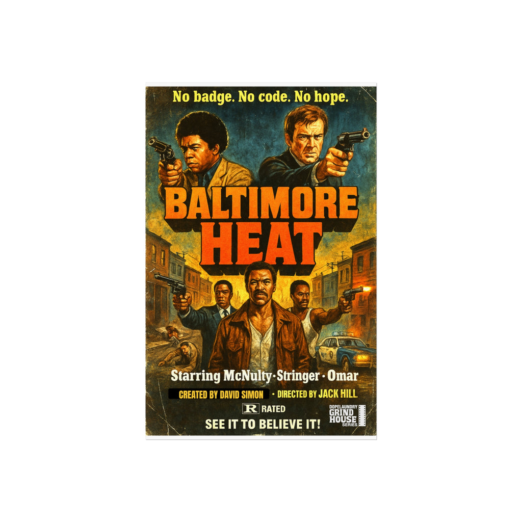 The Wire "Baltimore Heat" Grind House inspired Print, Unique Gift for Film Lovers, Home Aesthetic