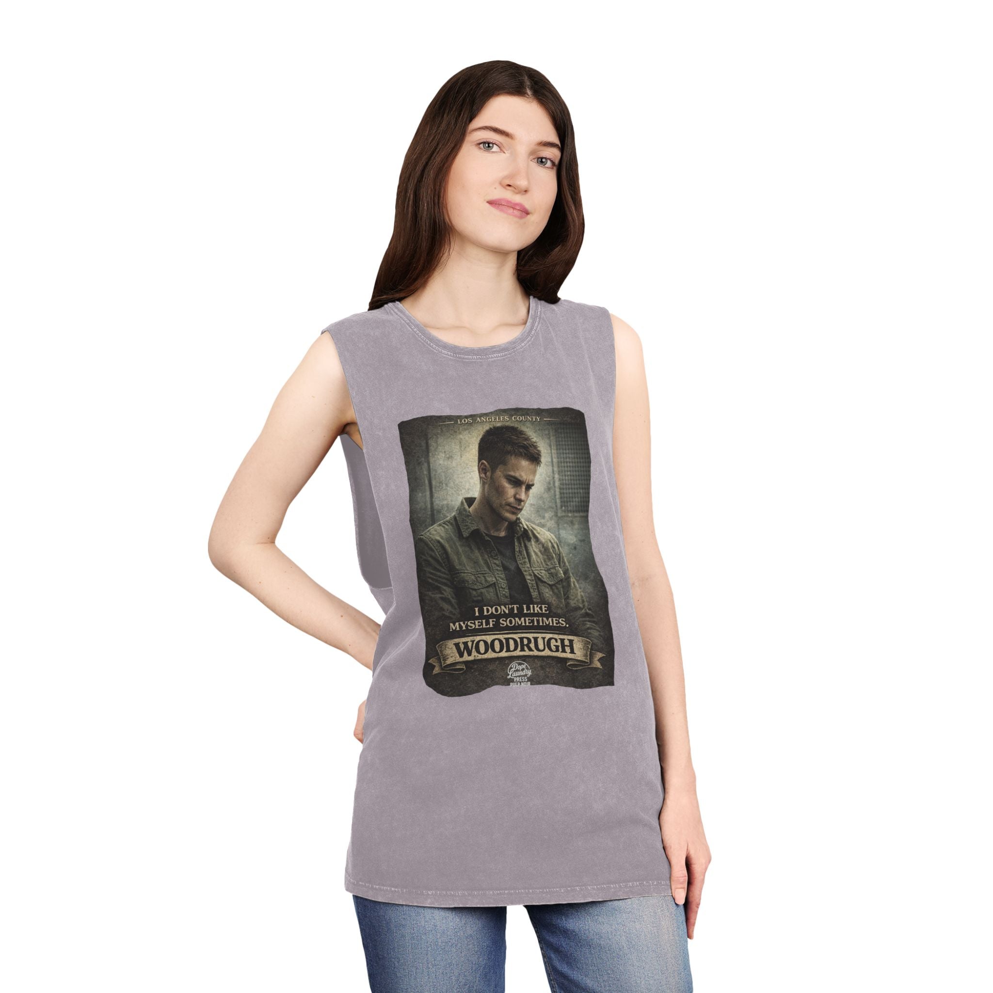 Woodrough Portrait Tank Top — Vintage Graphic Sleeveless Tee
