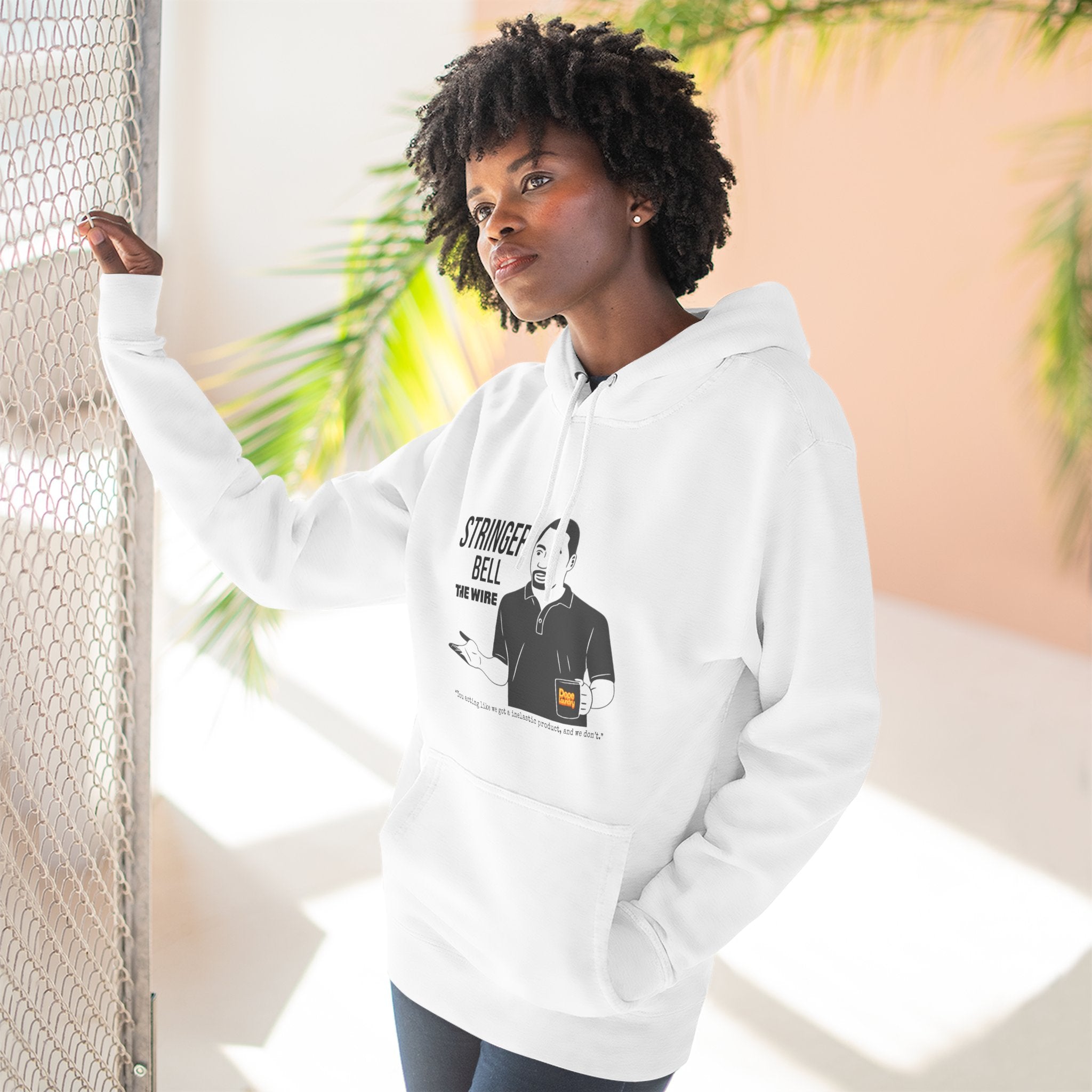 Stringer Bell "Inelastic Product" Hoodie (The Wire) | Cool Street-wear, Fleece Pullover, Casual Fashion, Cozy Sweatshirt