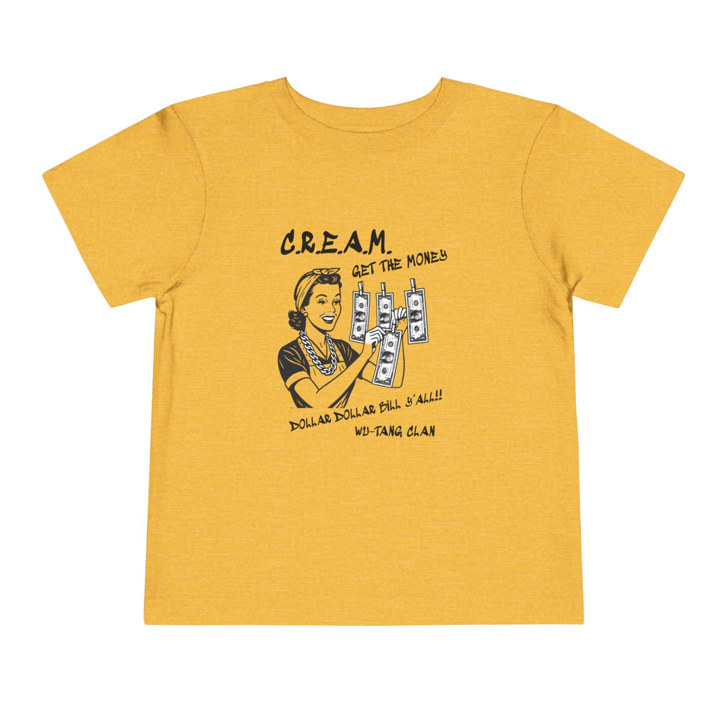 Toddler Tee - C.R.E.A.M. 'Get the Money' Retro Graphic Kids Shirt