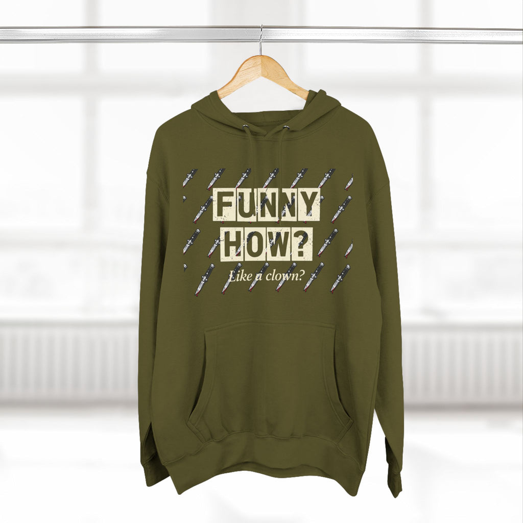Funny How? Three-Panel Fleece Hoodie — Graphic Pullover (Shine Box)