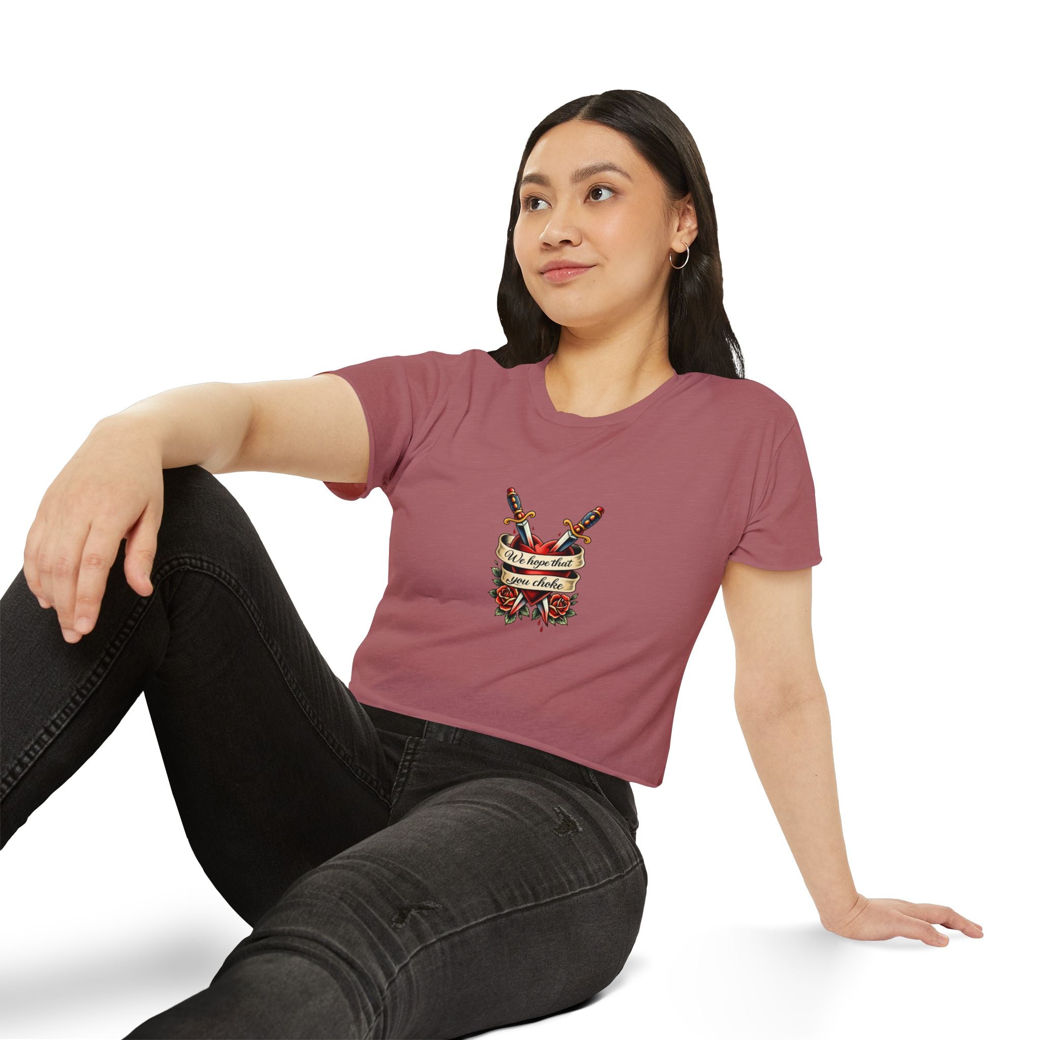 we hope that you choke -  Crop Top