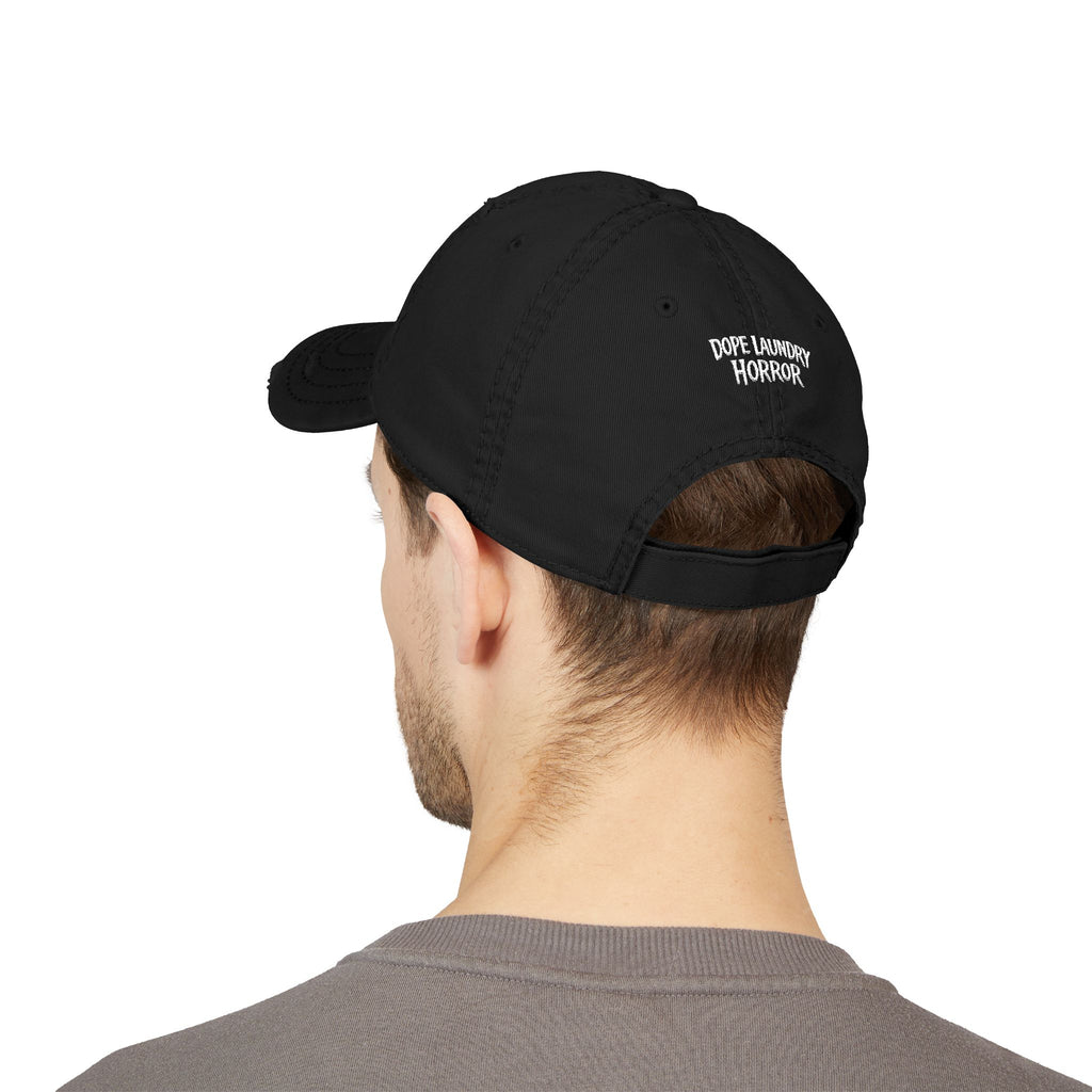 Horror Film Club Distressed Embroidered Dad Hat