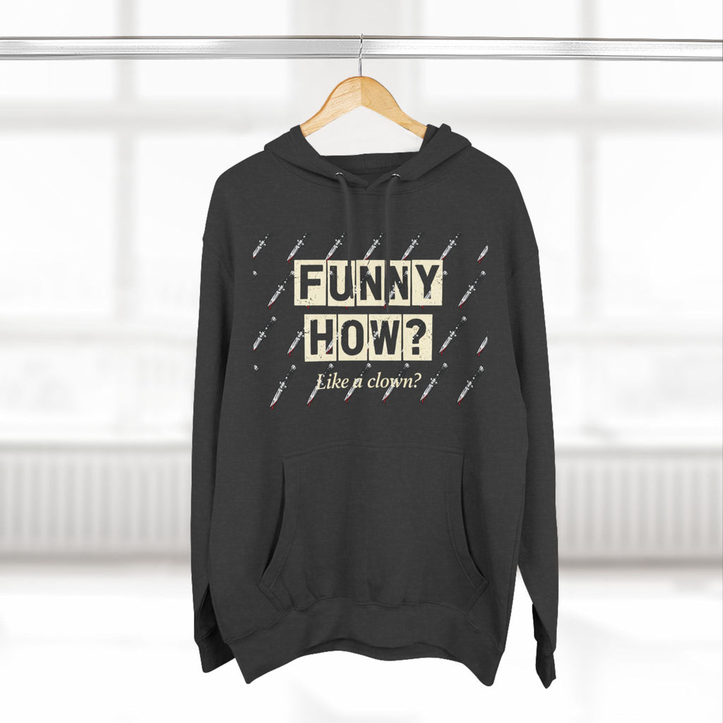 Funny How? Three-Panel Fleece Hoodie — Graphic Pullover (Shine Box)