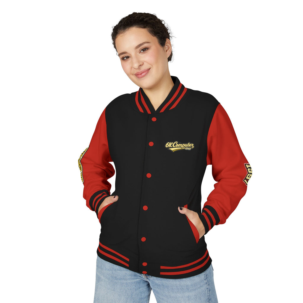 Letterman Jacket — "Ambition Makes You Look Pretty Ugly" Floral Varsity Jacket