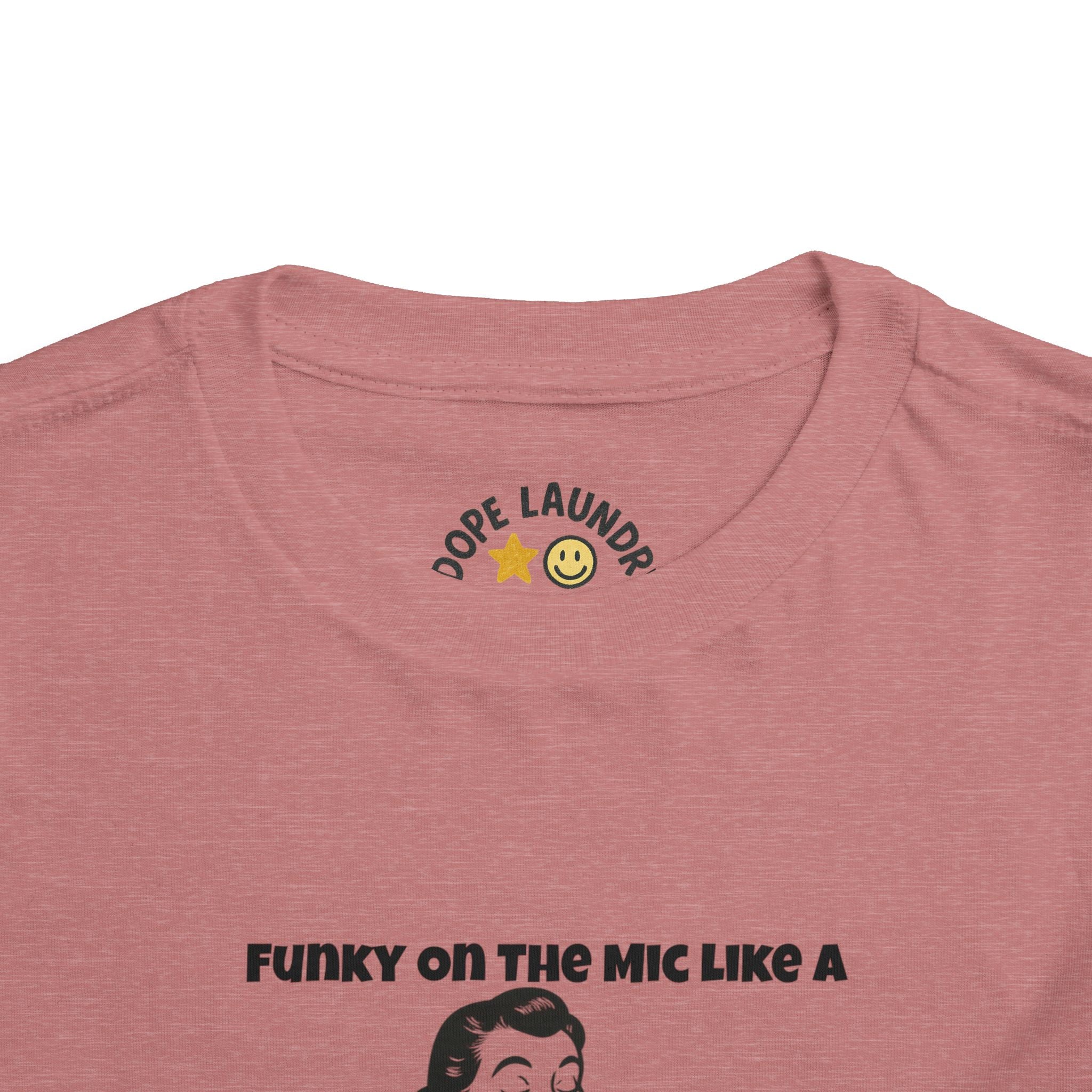 Toddler Tee - Funky on the Mic - Retro Graphic Kids Shirt