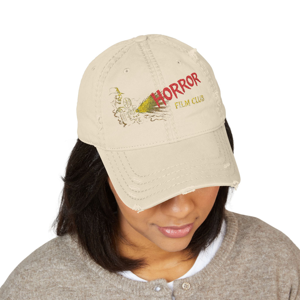Horror Film Club Distressed Embroidered Dad Hat