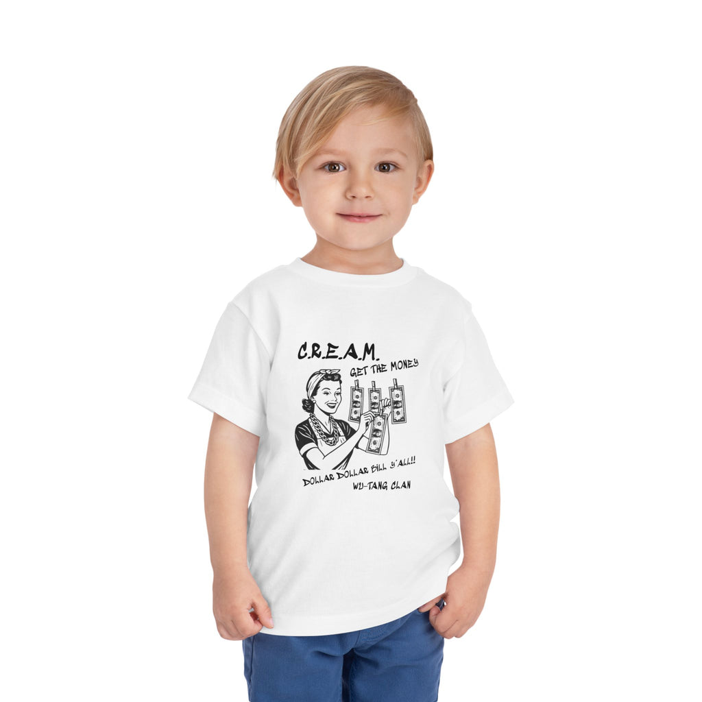 Toddler Tee - C.R.E.A.M. 'Get the Money' Retro Graphic Kids Shirt