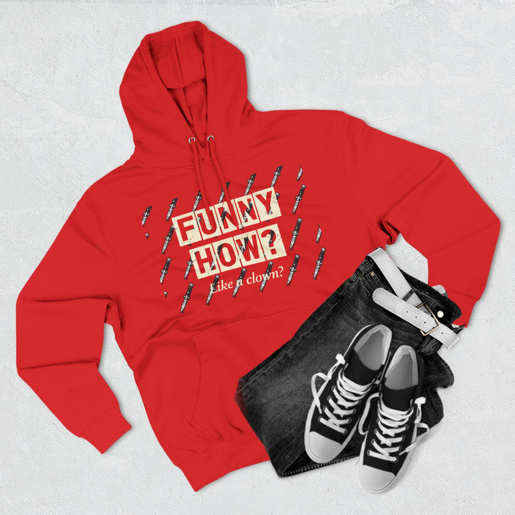Funny How? Three-Panel Fleece Hoodie — Graphic Pullover (Shine Box)