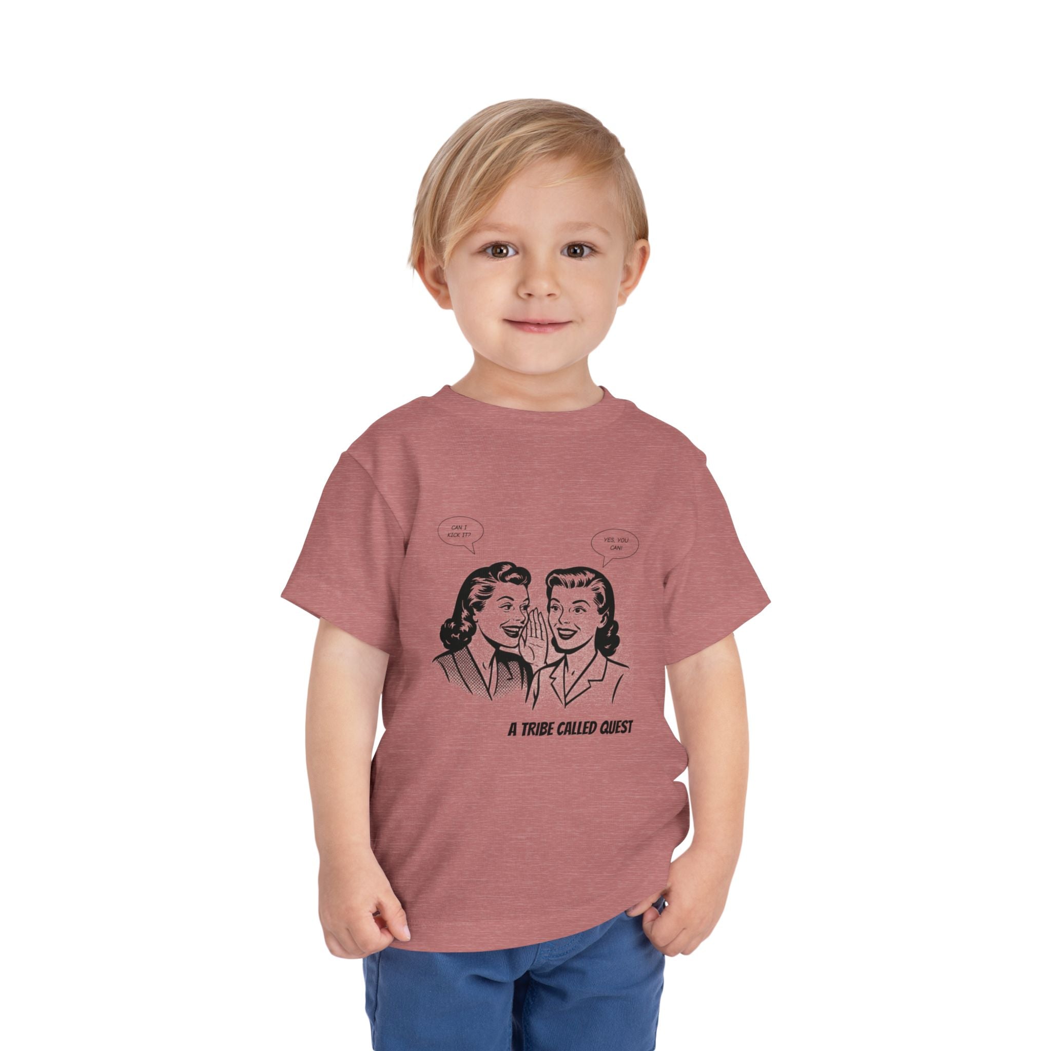 Toddler Tee - Can I Kick It? - Retro Graphic Kids Shirt
