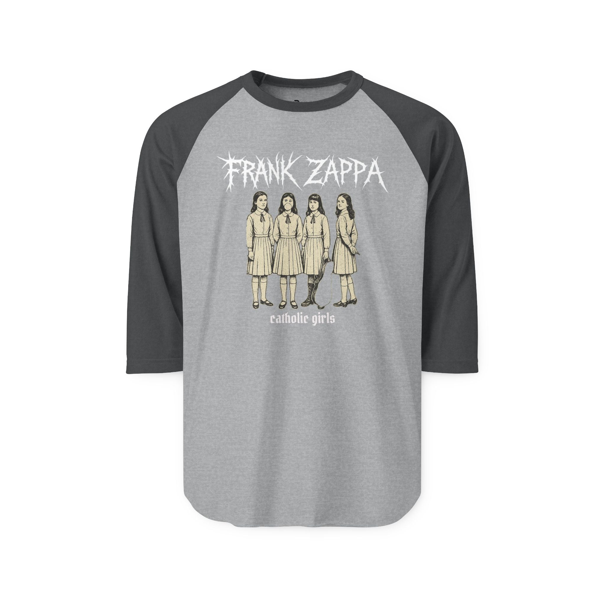 Frank Zappa “Catholic Girls” Raglan Shirt — Black Metal Band Tee