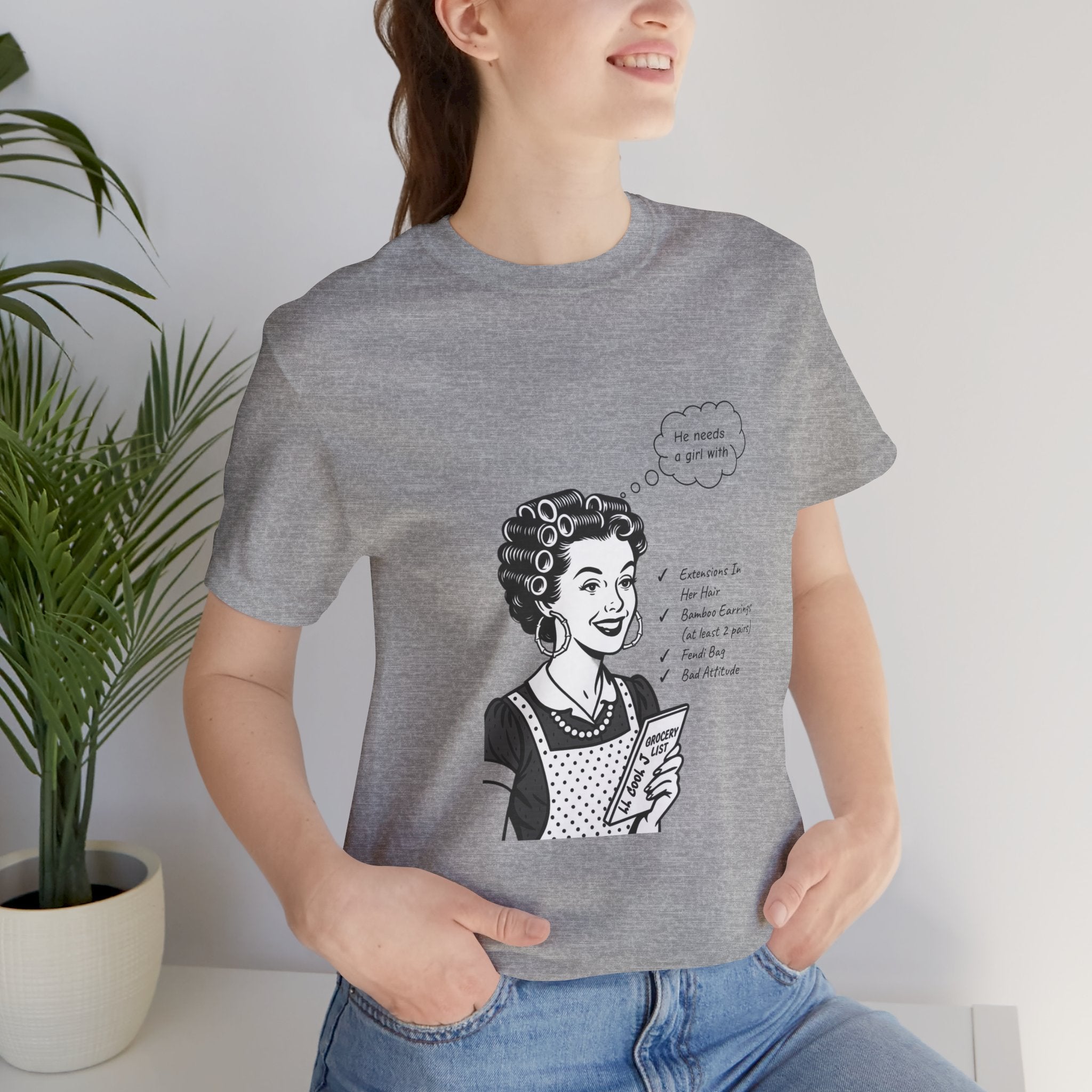 LL Cool J Music Mash-up/ Vintage 50s Housewife - "Around the Way Girl" Unisex Tee