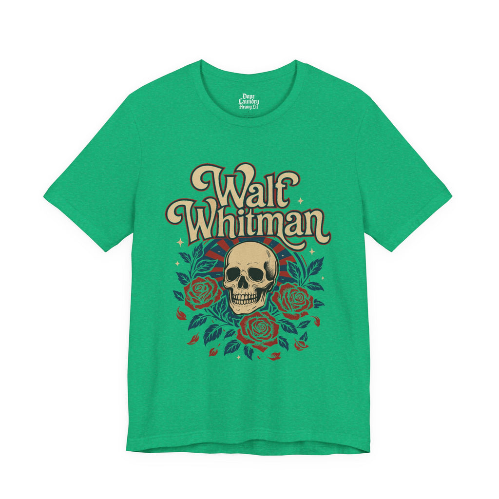 Walt Whitman Skull & Roses Vintage Graphic Tee