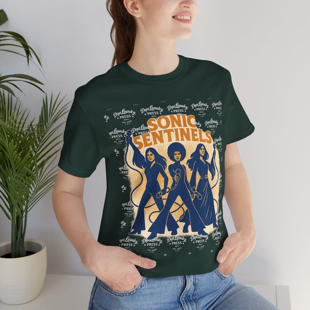 Sonic Sentinels Retro 70s - Unisex Jersey Short Sleeve Tee