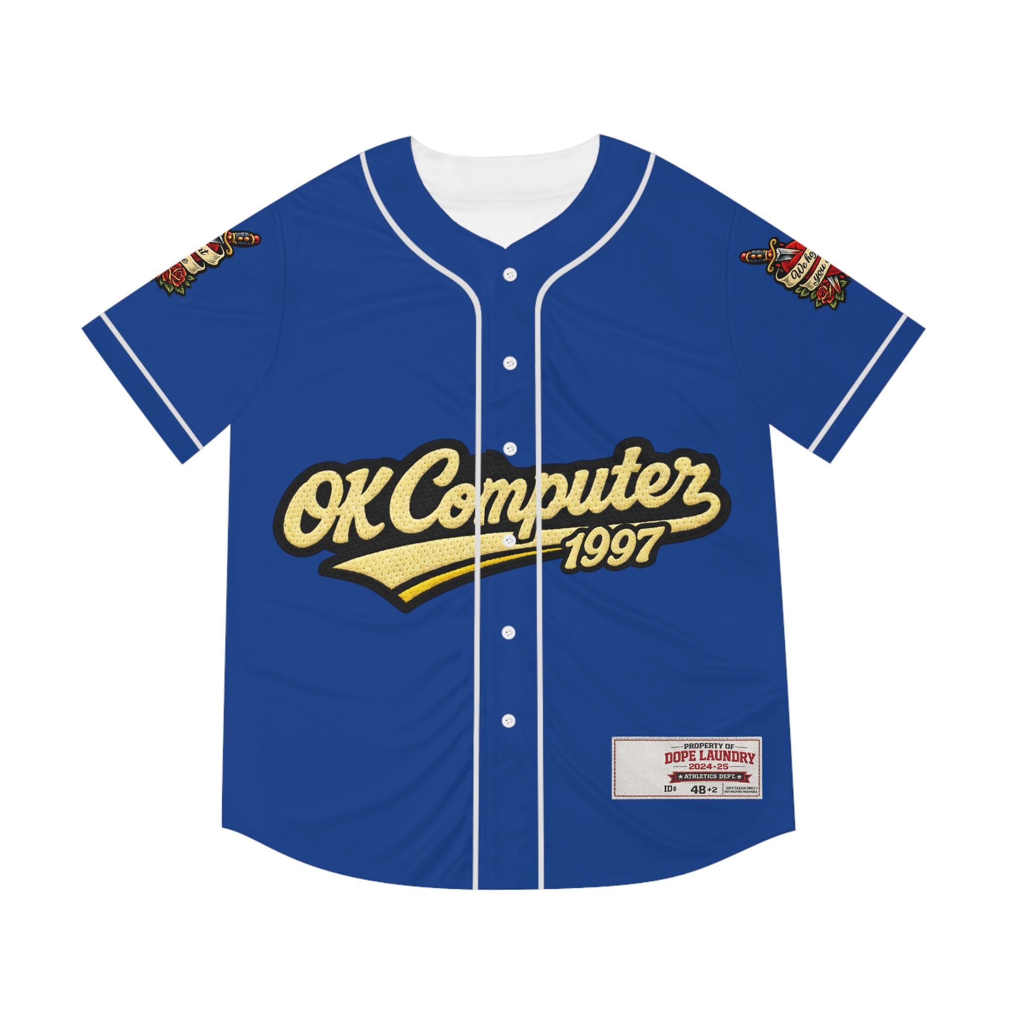 Baseball Jersey — 'OK Computer' 1995 Tattoo-Style Ambition Design