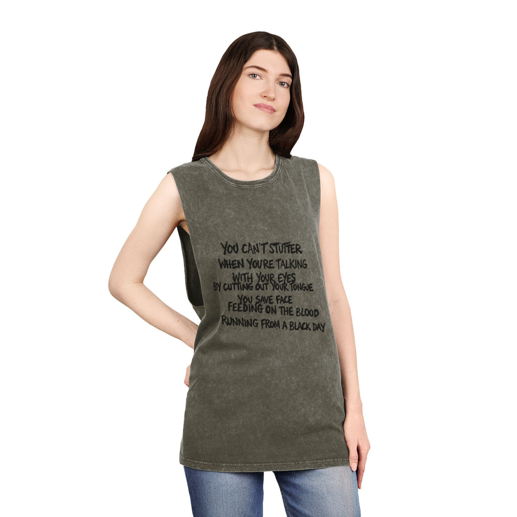 Black Rain Stonewash Muscle Tee — Stonewash Tank Top