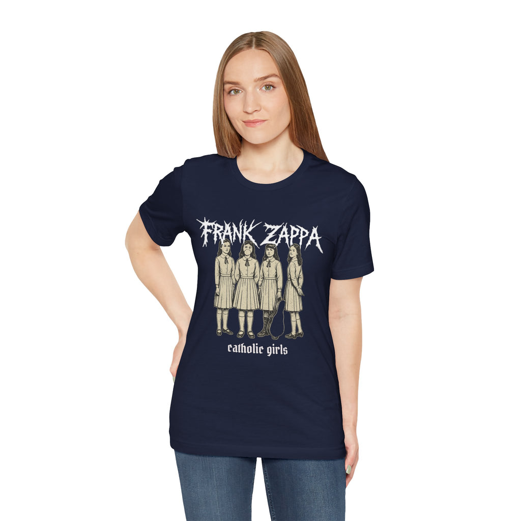 Frank Zappa "Catholic Girls" Black Metal Graphic T-Shirt