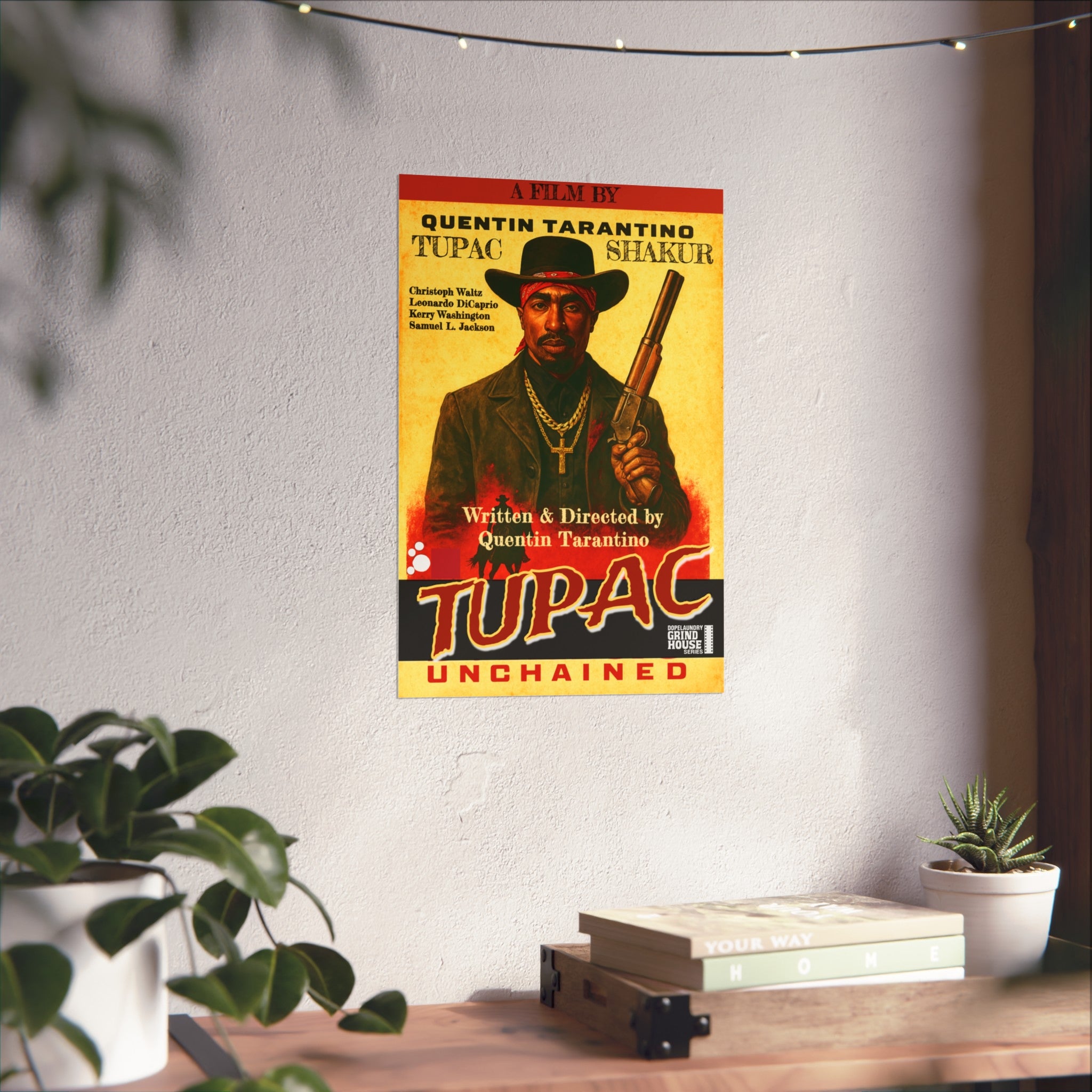 "Unchained" Grind House inspired Print (Tanantino) Unique Gift for Film Lovers, Home Aesthetic
