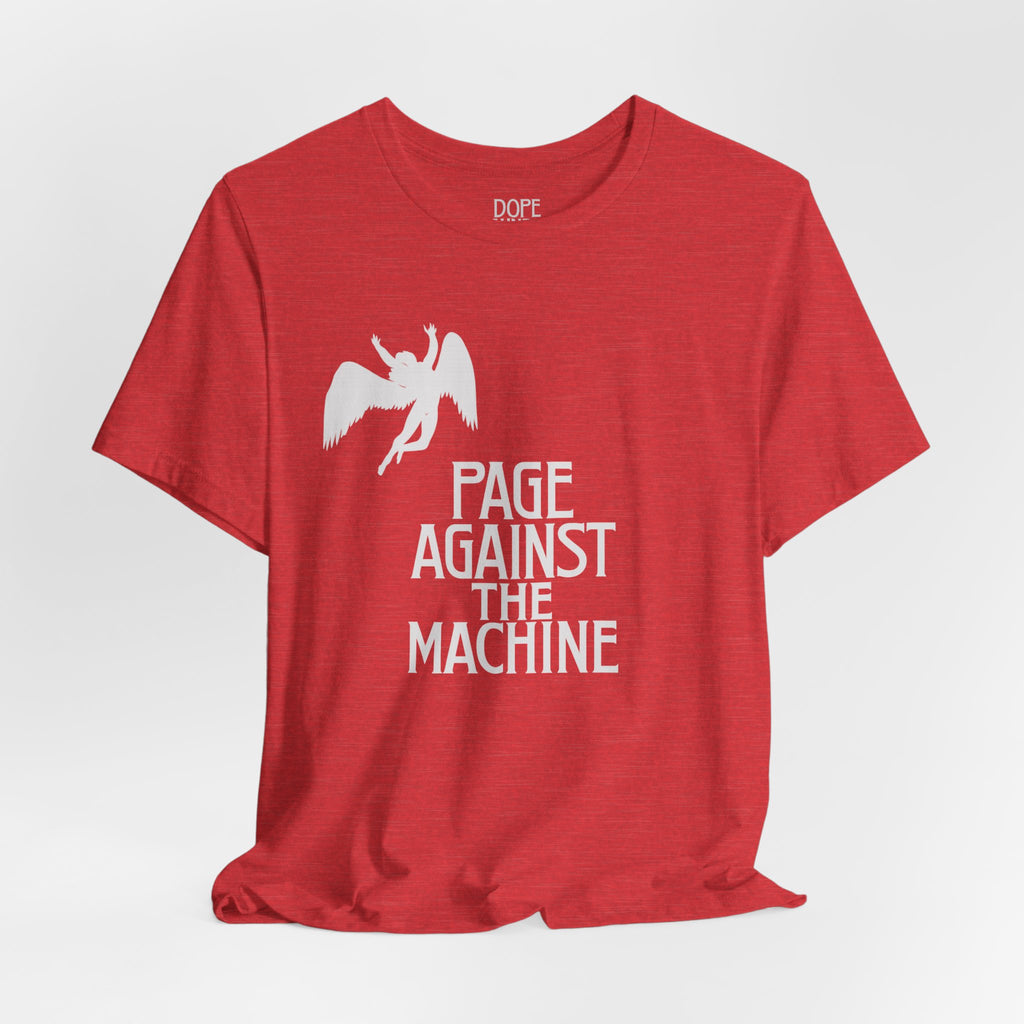 "Page Against the Machine" unisex jersey short sleeve tee  (Music Mash up inspired homage)