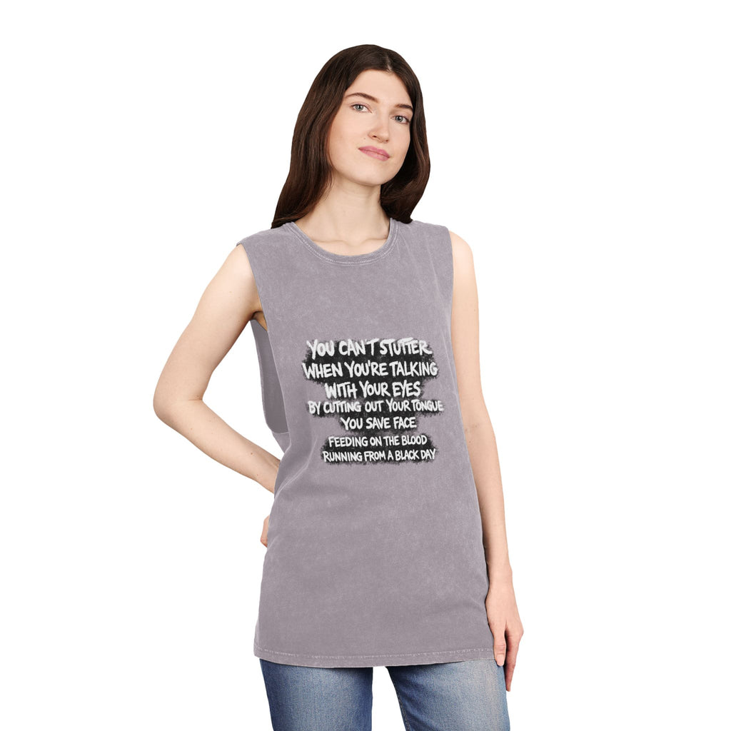 black rain -  Stonewash Muscle Tee