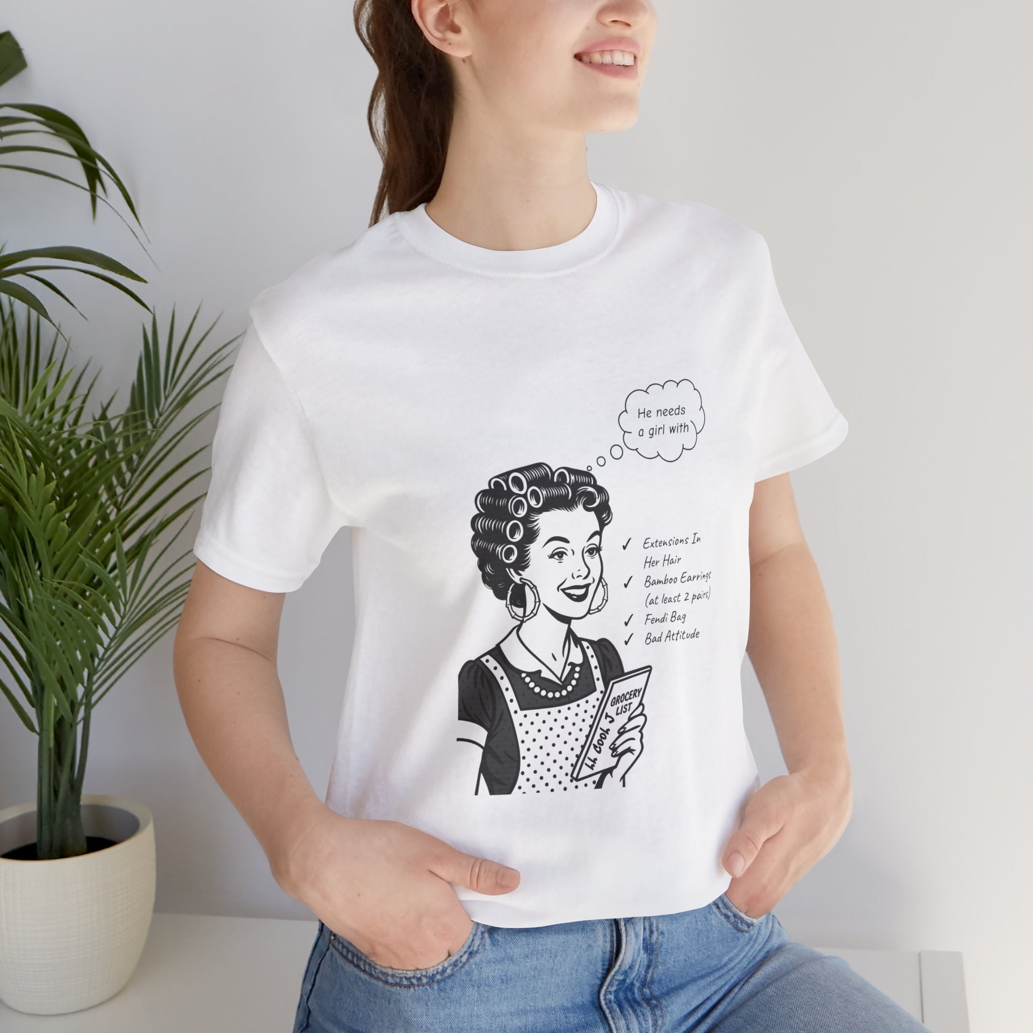 LL Cool J Music Mash-up/ Vintage 50s Housewife - "Around the Way Girl" Unisex Tee