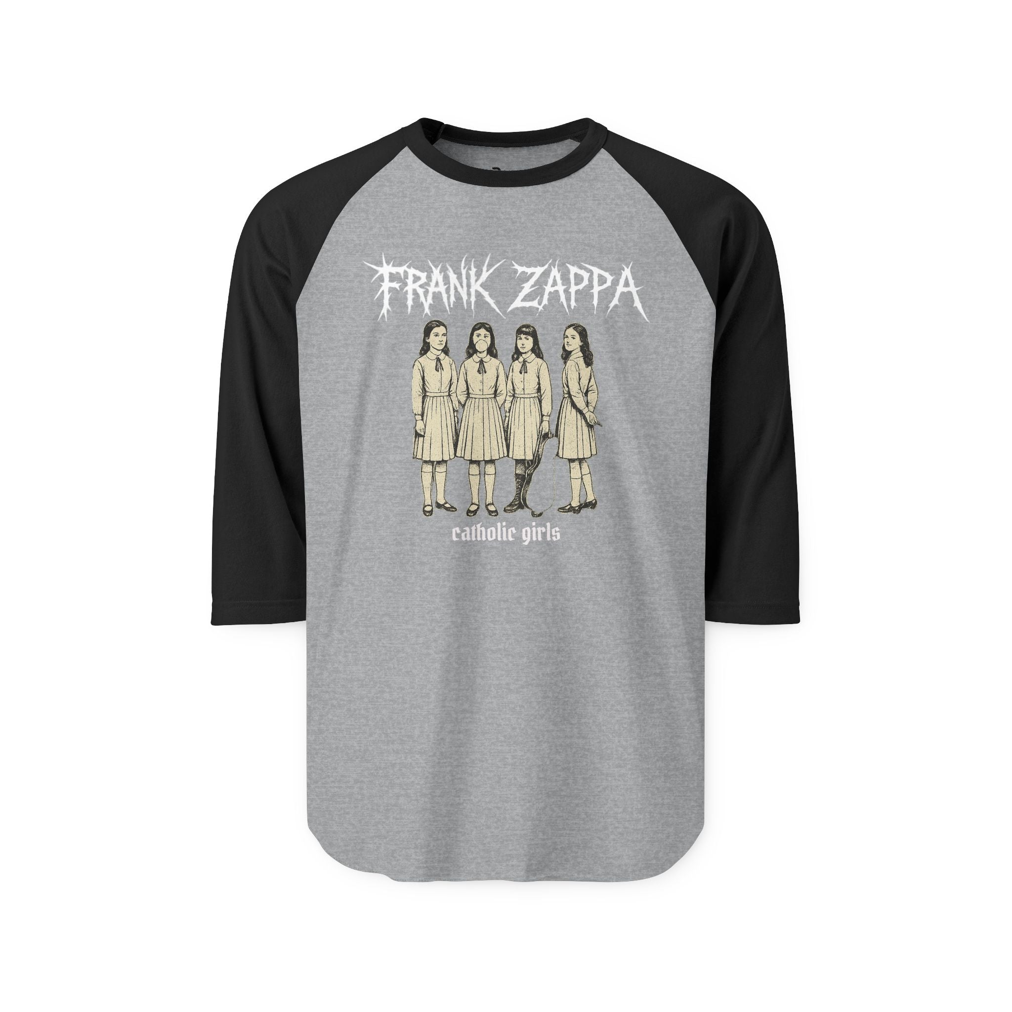 Frank Zappa “Catholic Girls” Raglan Shirt — Black Metal Band Tee