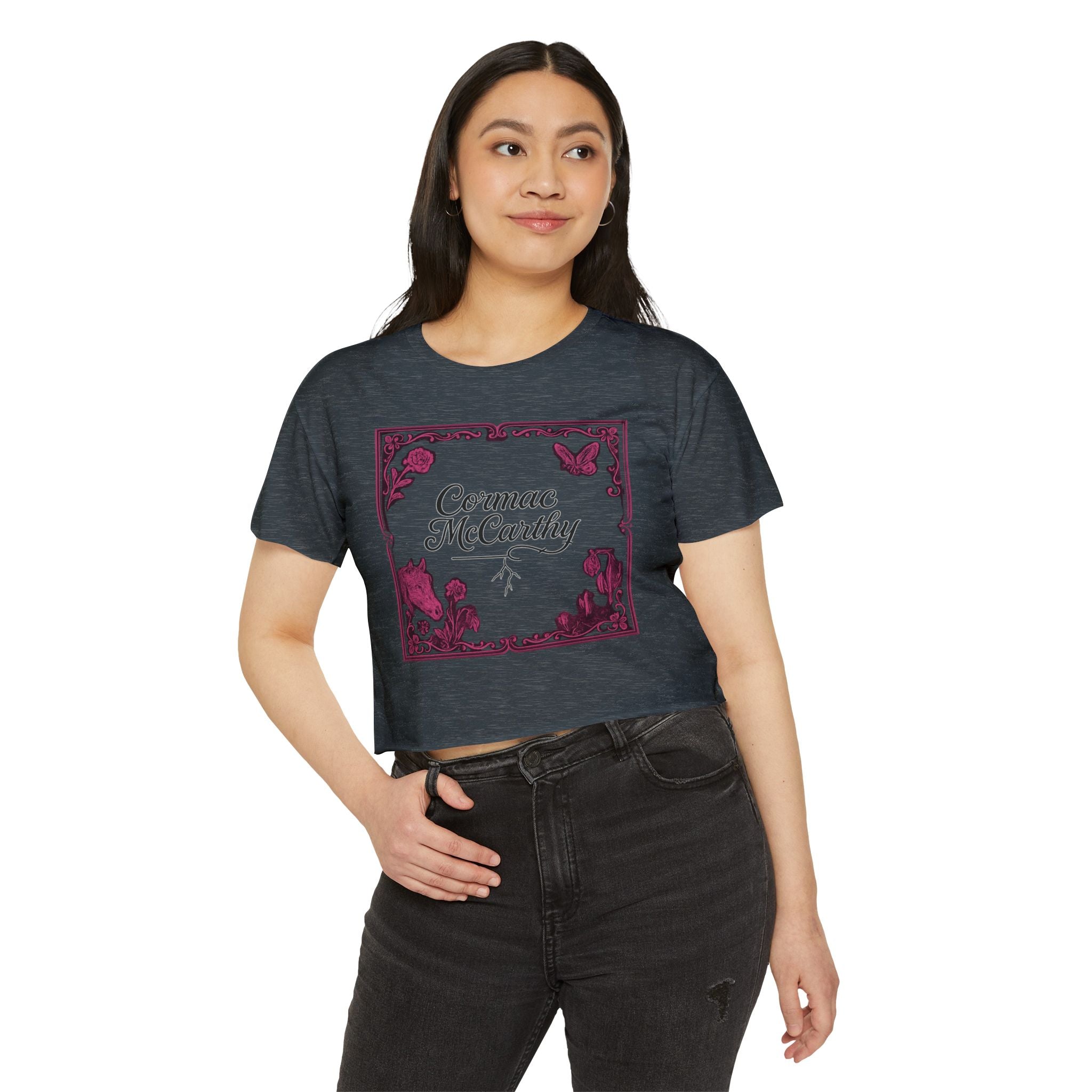Corman McCarthy Festival Women's Graphic Crop Top
