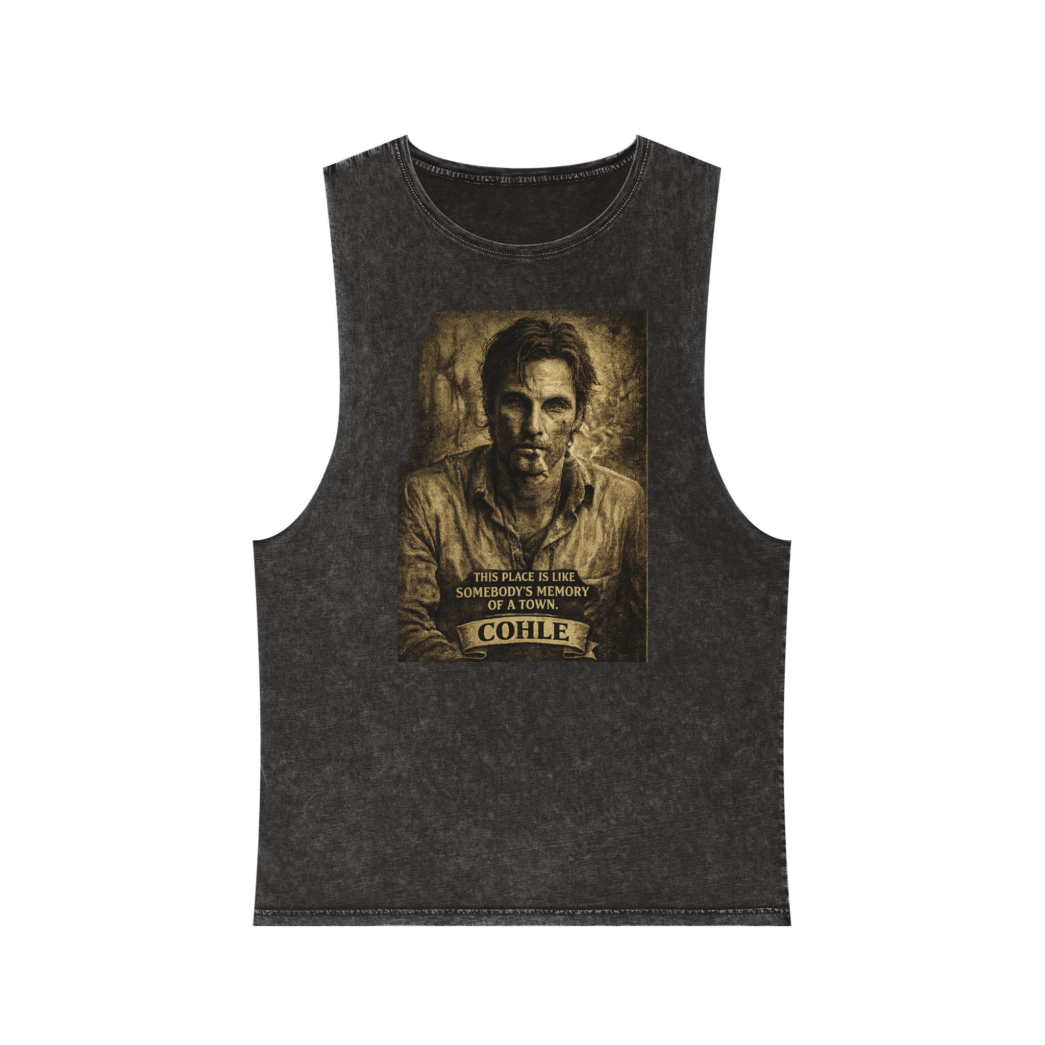 Stonewash Tank Top — Rust Cohle Portrait Tee