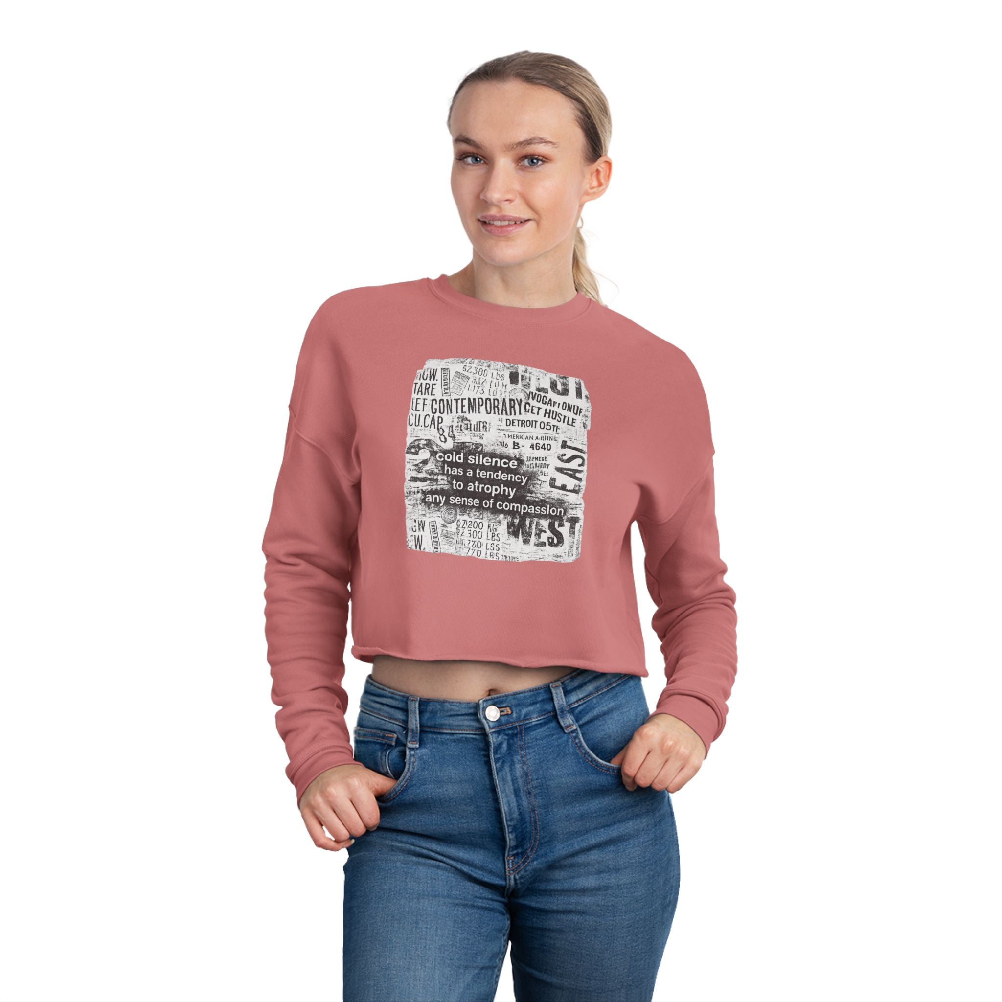 cold silence - cropped sweatshirt