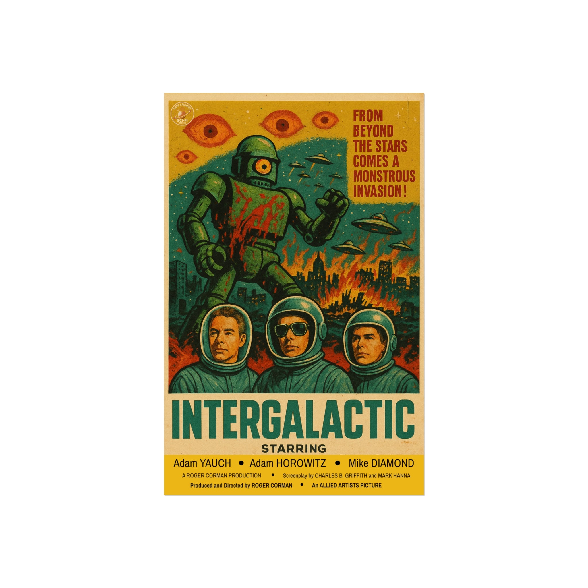 Intergalactic (variant) - 60s Sci-fi Grind House Inspired, Film Lover's Gift