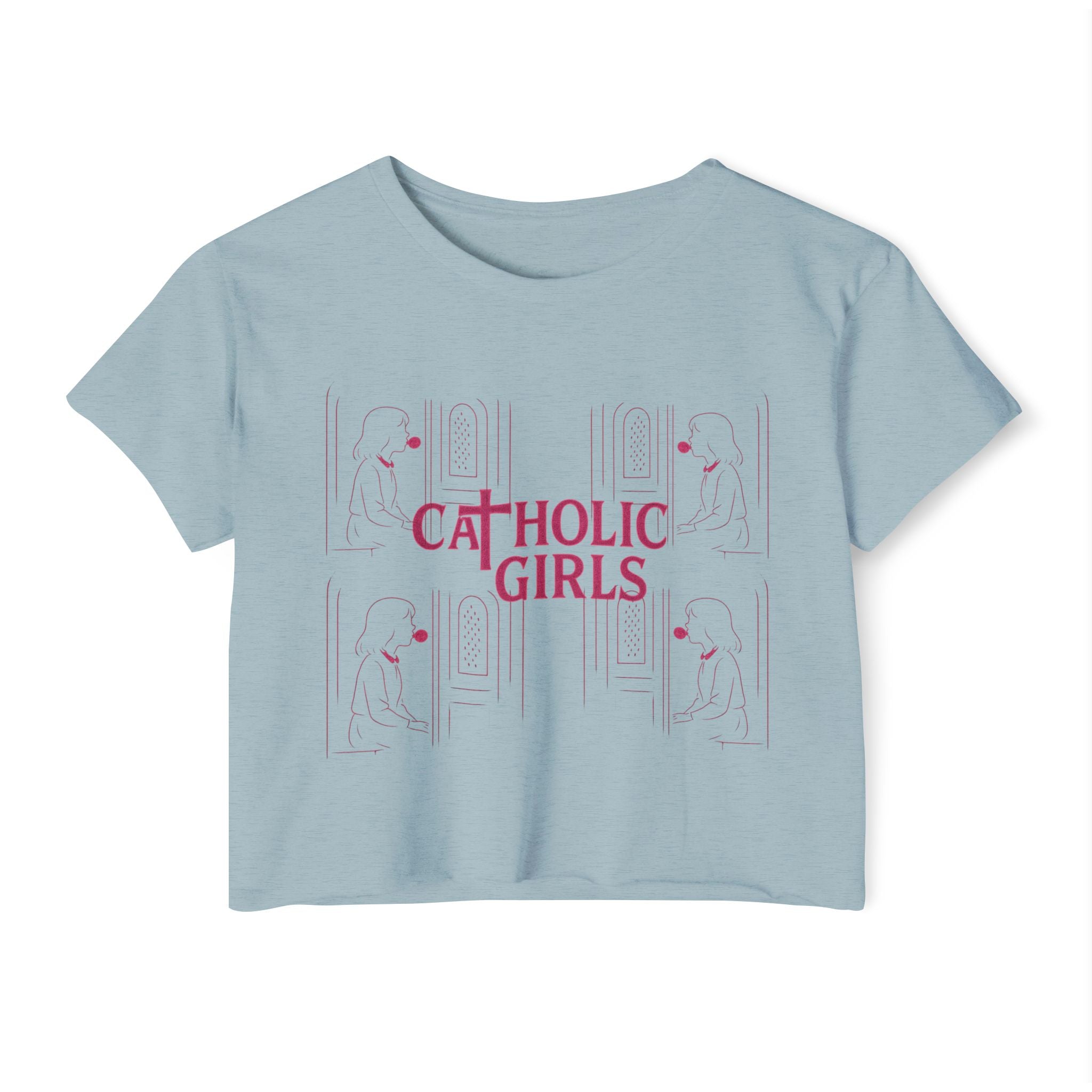 Frank Zappa "Catholic Girls" Festival Crop Top — Women's Graphic Crop Top