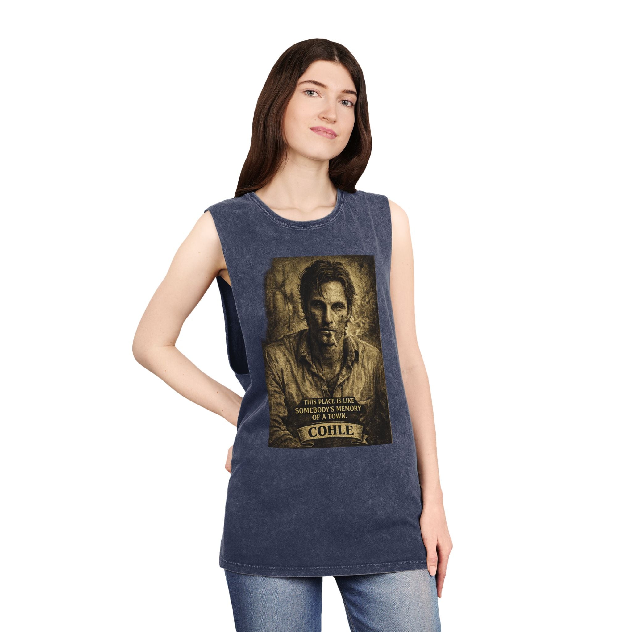 Stonewash Tank Top — Rust Cohle Portrait Tee