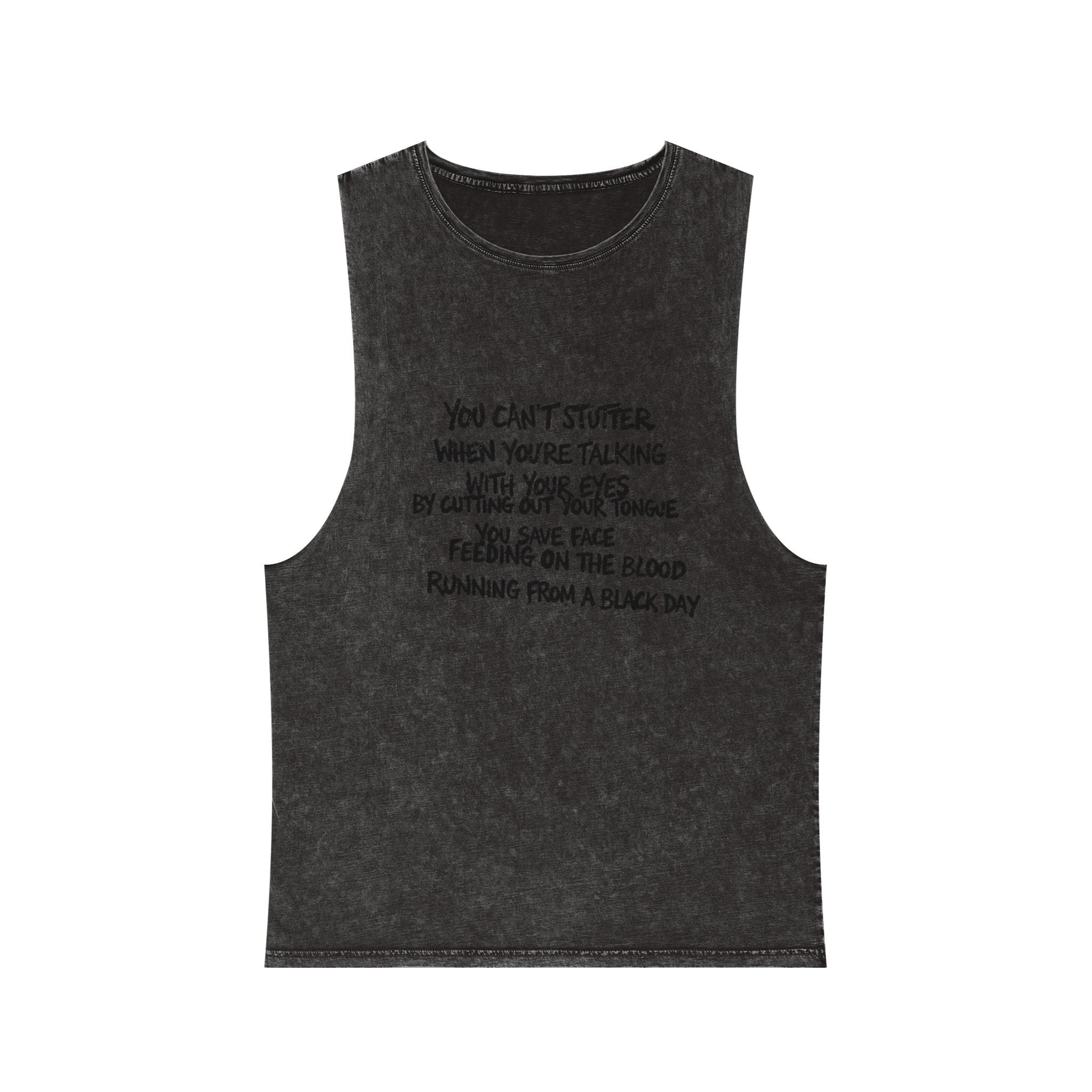 Black Rain Stonewash Muscle Tee — Stonewash Tank Top