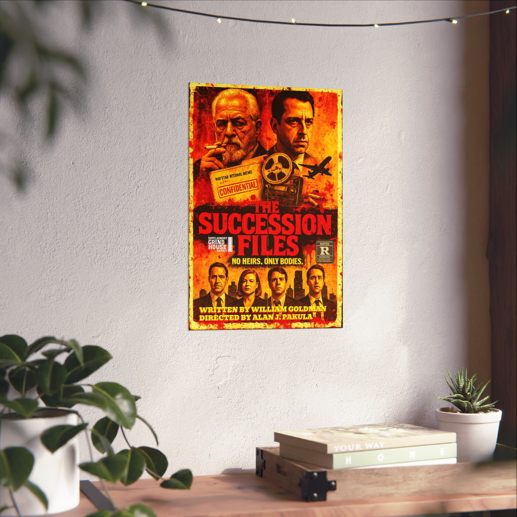 The Succession Files - Grind House Inspired art print (Film Lovers Movie Poster)