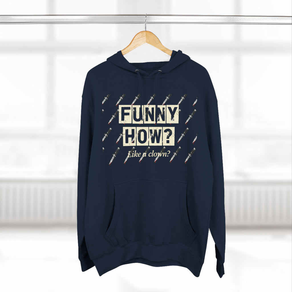 Funny How? Three-Panel Fleece Hoodie — Graphic Pullover (Shine Box)