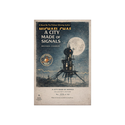 A City Made of Signals — Pulp Sci‑Fi Promotional Book Poster (Collector's Edition)