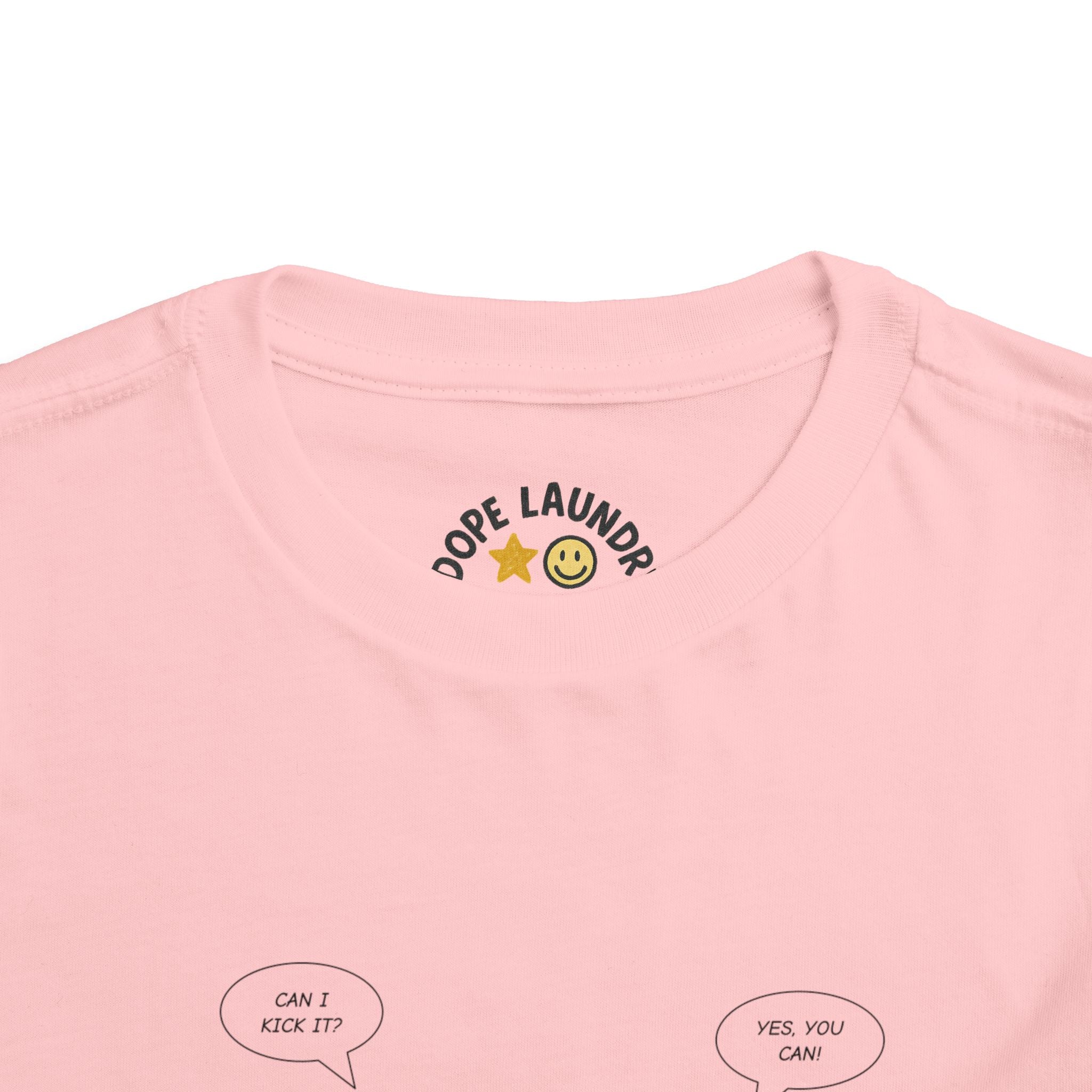 Toddler Tee - Can I Kick It? - Retro Graphic Kids Shirt