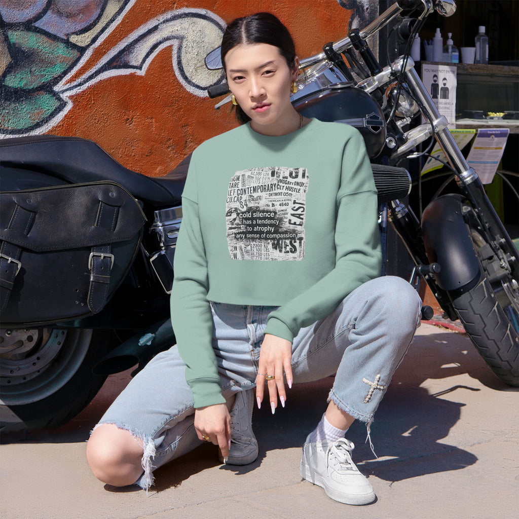cold silence - cropped sweatshirt