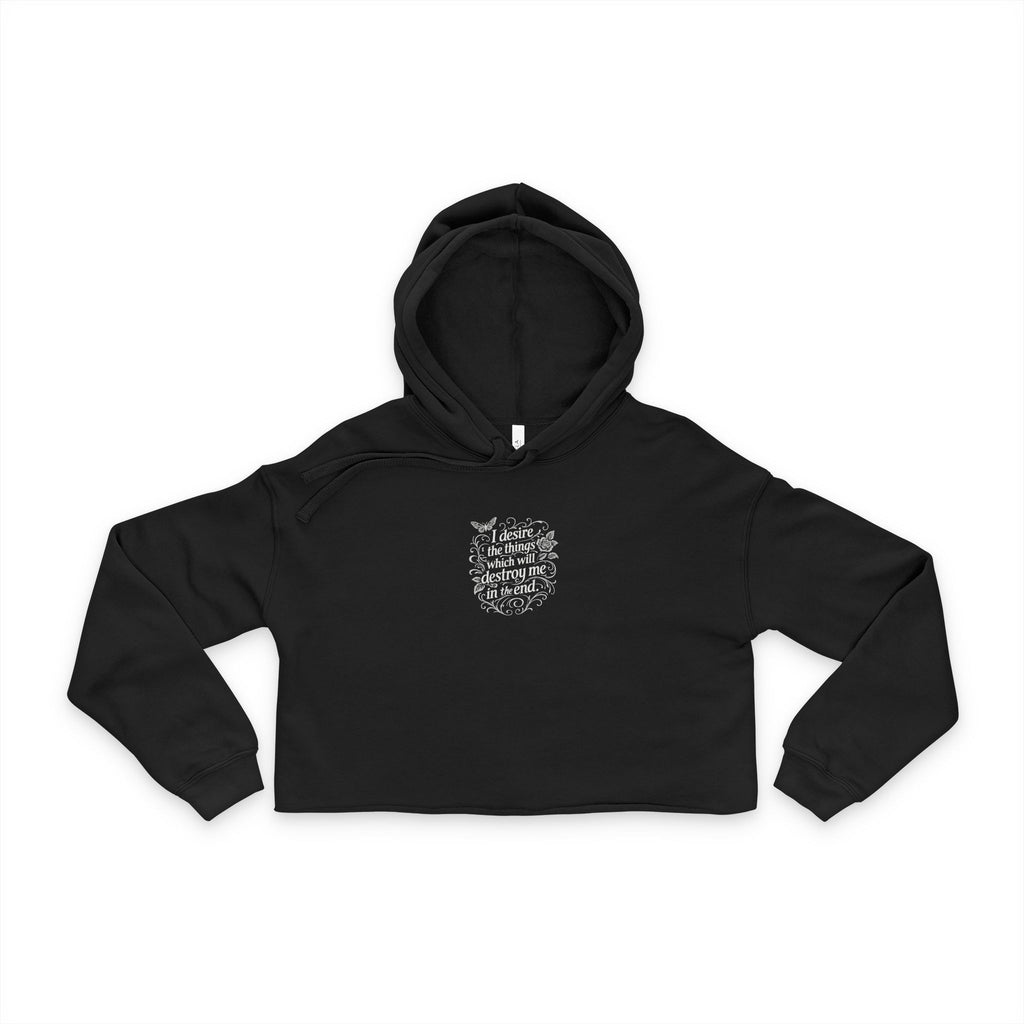 Sylvia Plath Cropped Hoodie — Literary Quote Women's Cropped Sweatshirt