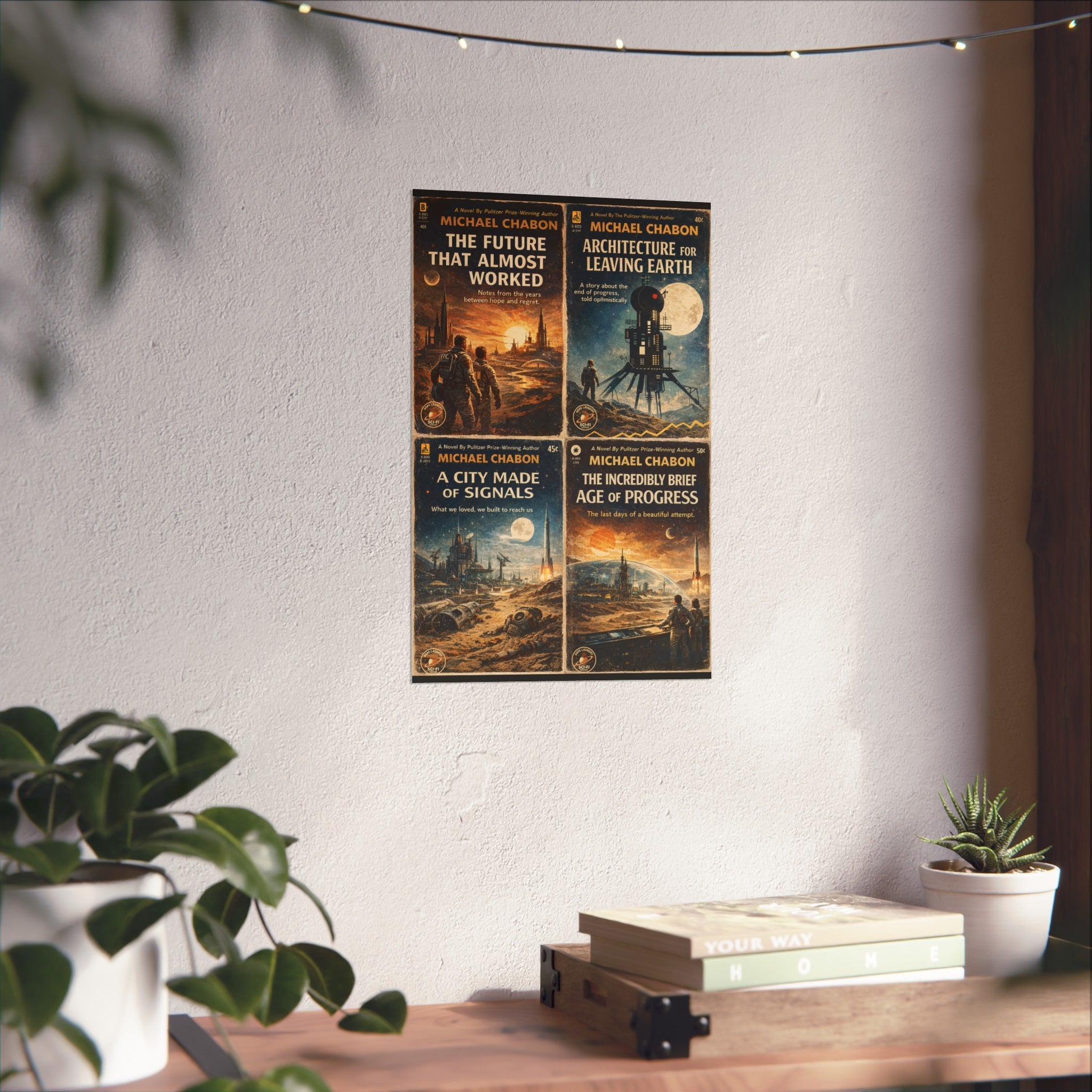 Michael Chabon Sci‑Fi Series - Pulp Book Cover - Fine Art Poster