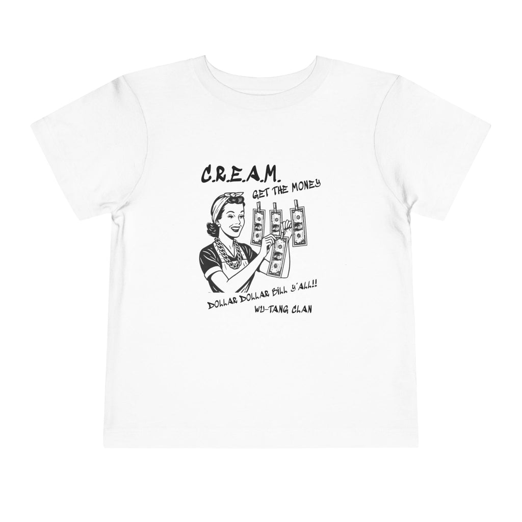 Toddler Tee - C.R.E.A.M. 'Get the Money' Retro Graphic Kids Shirt