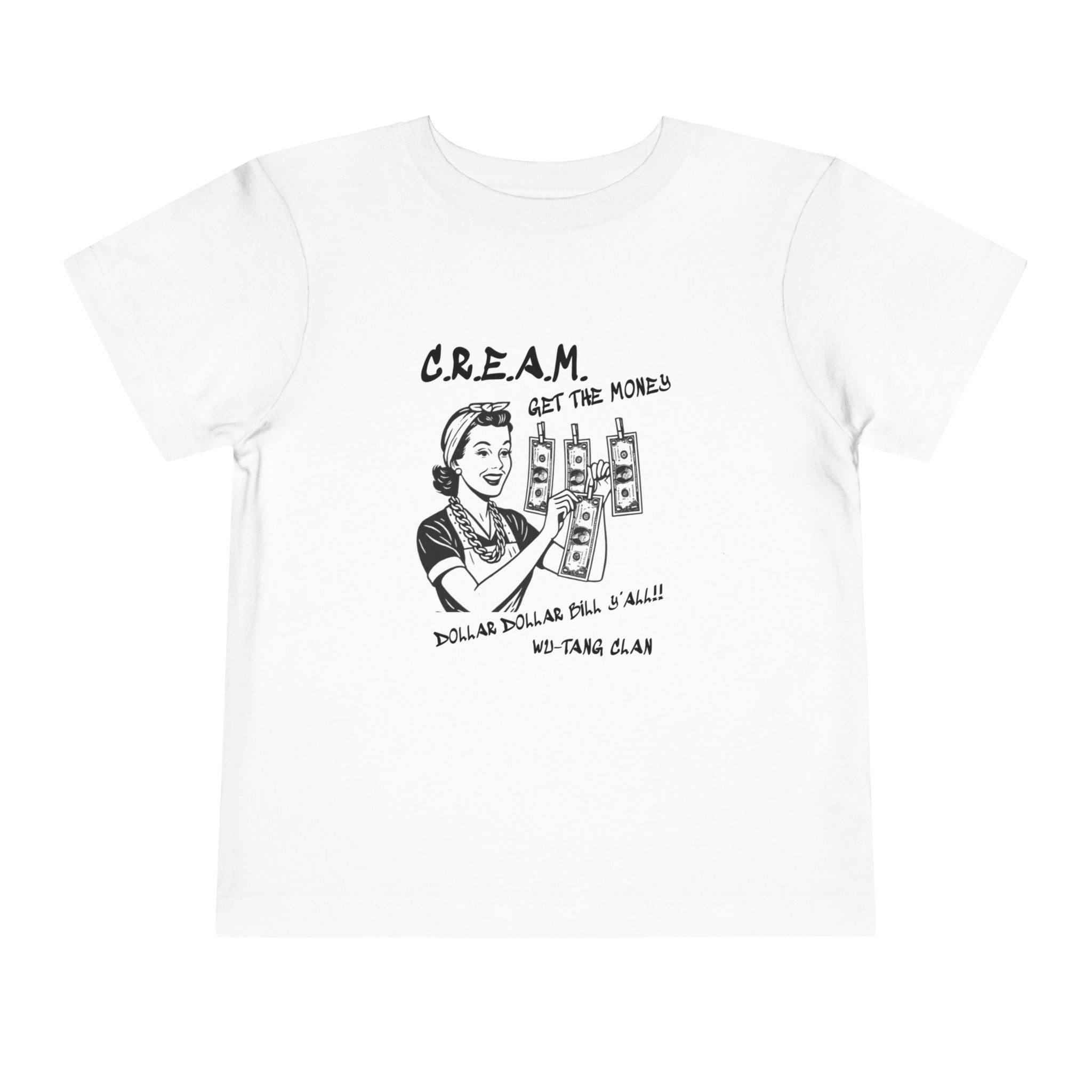 Toddler Tee - C.R.E.A.M. 'Get the Money' Retro Graphic Kids Shirt