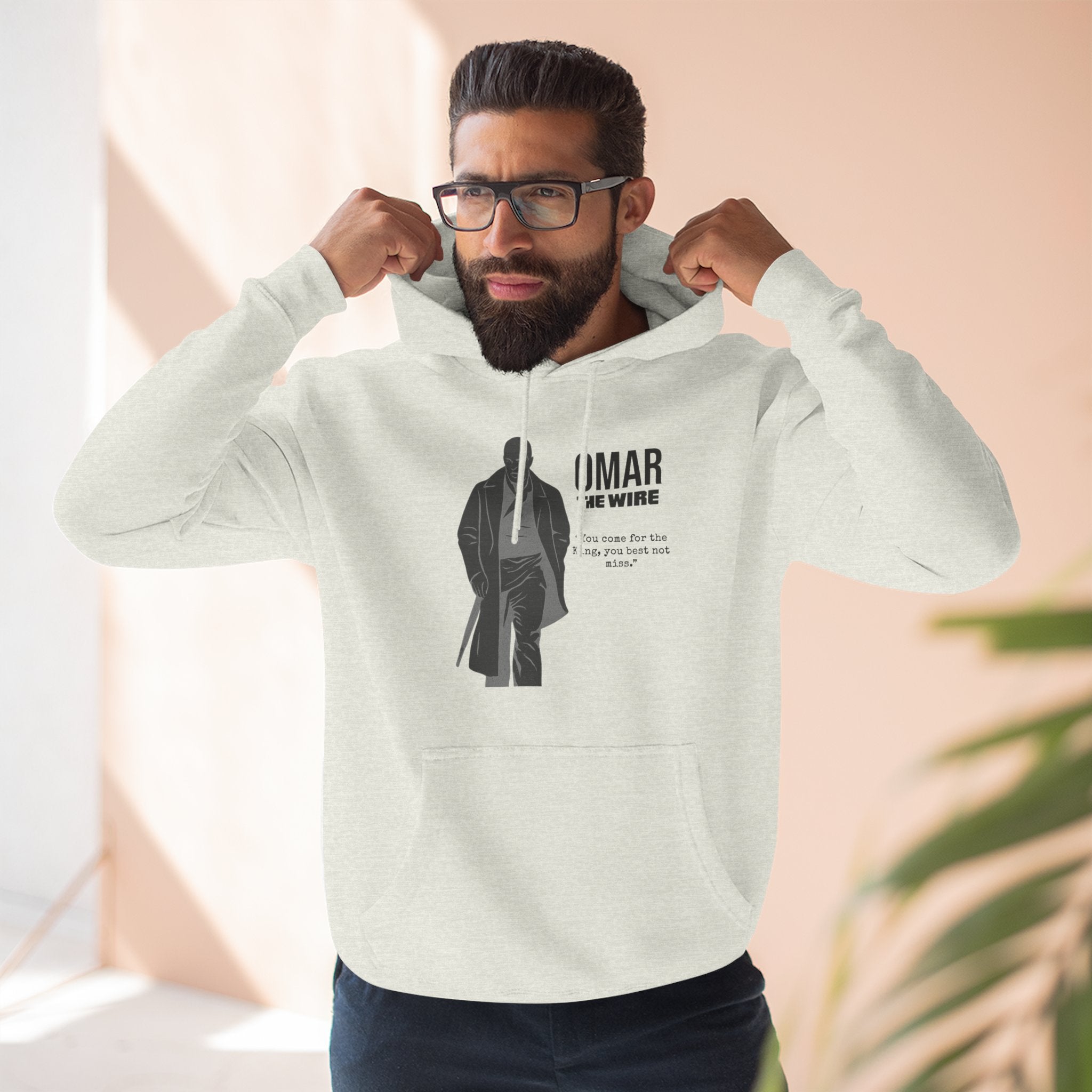 Fleece Hoodie: Omar "You Come for the King" (The Wire)| Street-wear, Casual Fashion